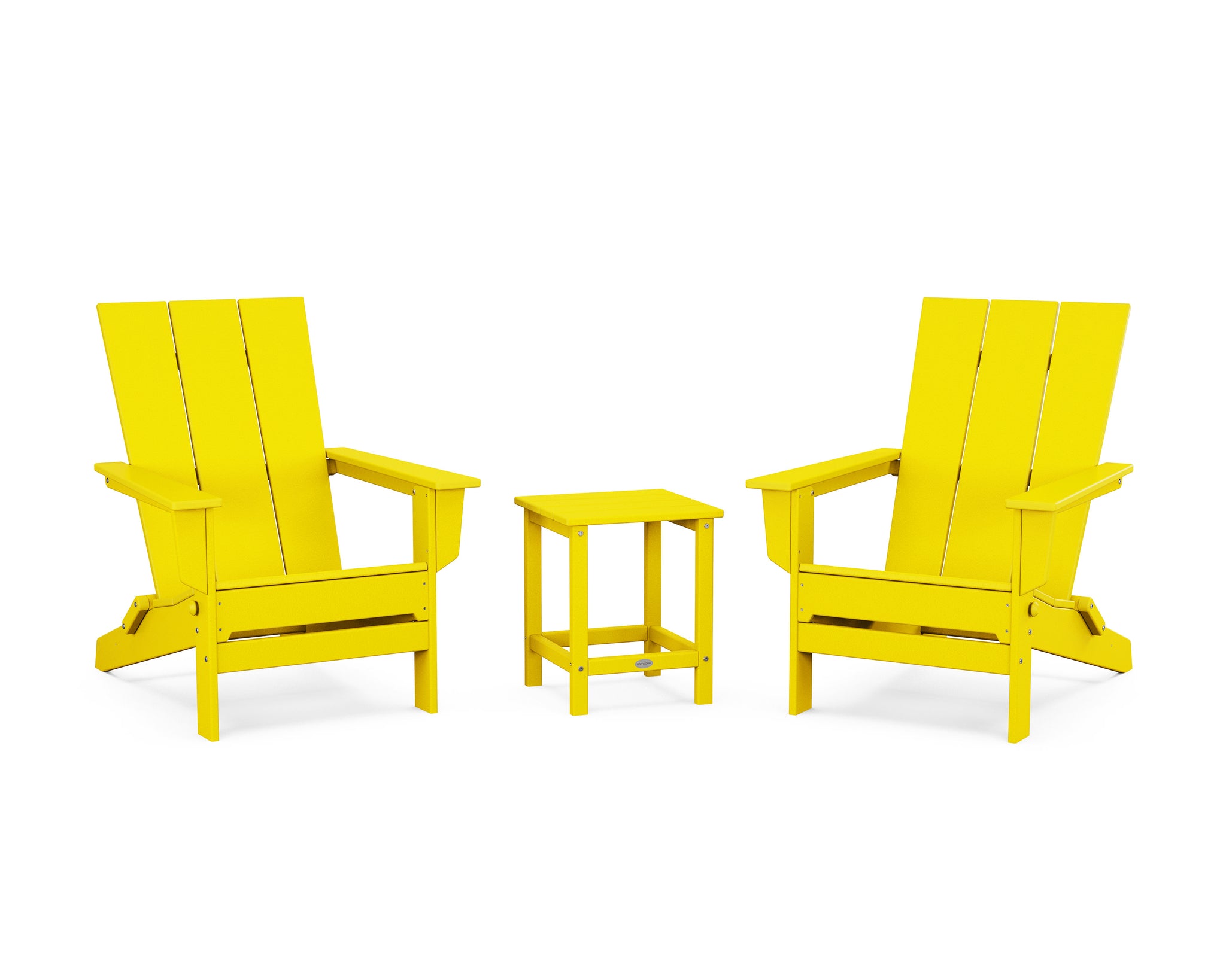 3-Piece Modern Studio Folding Adirondack Set