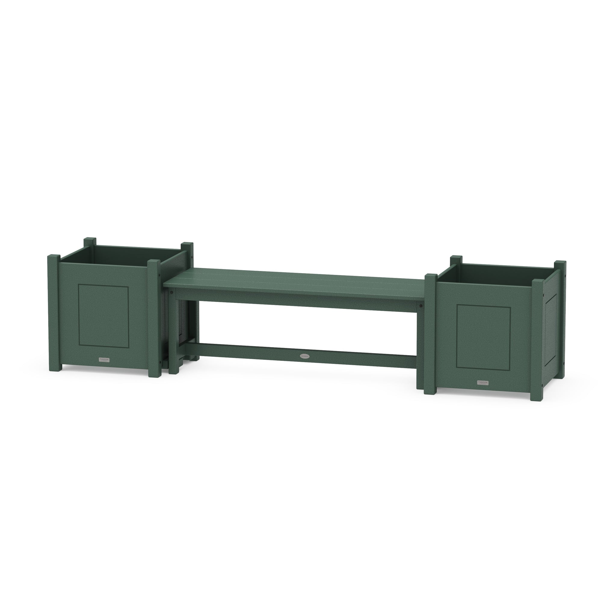 48" Country Living Straight Planter Bench Set - Large