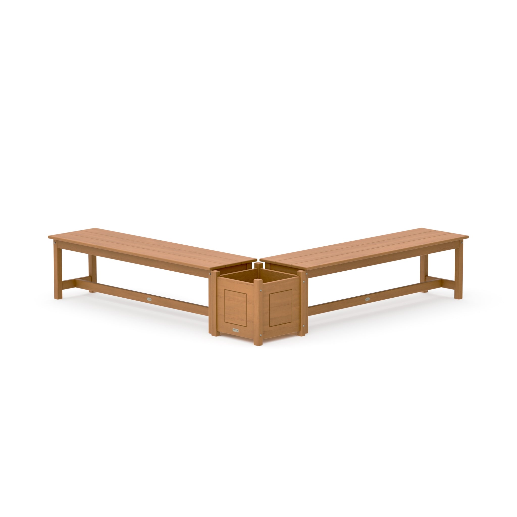 60" Country Living L- Shaped Planter Bench Set