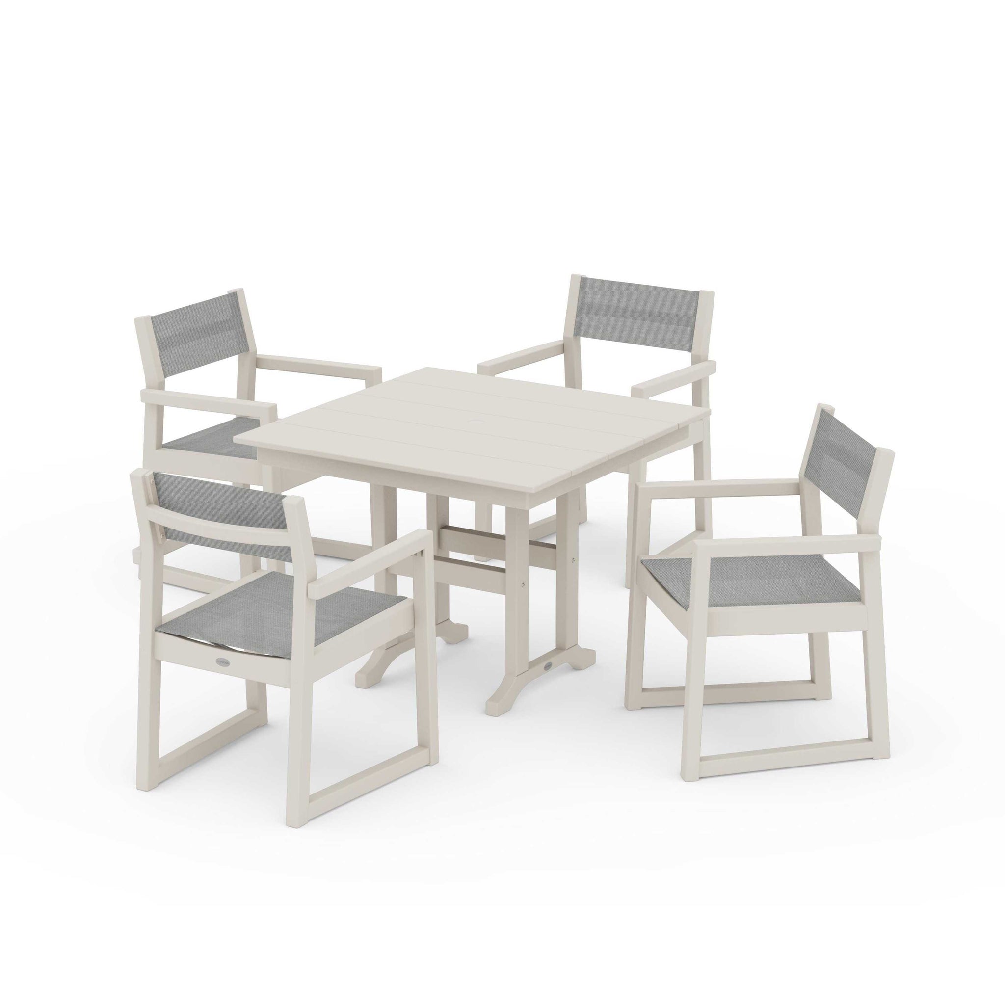 EDGE Sling Arm Chair 5-Piece Farmhouse Dining Set
