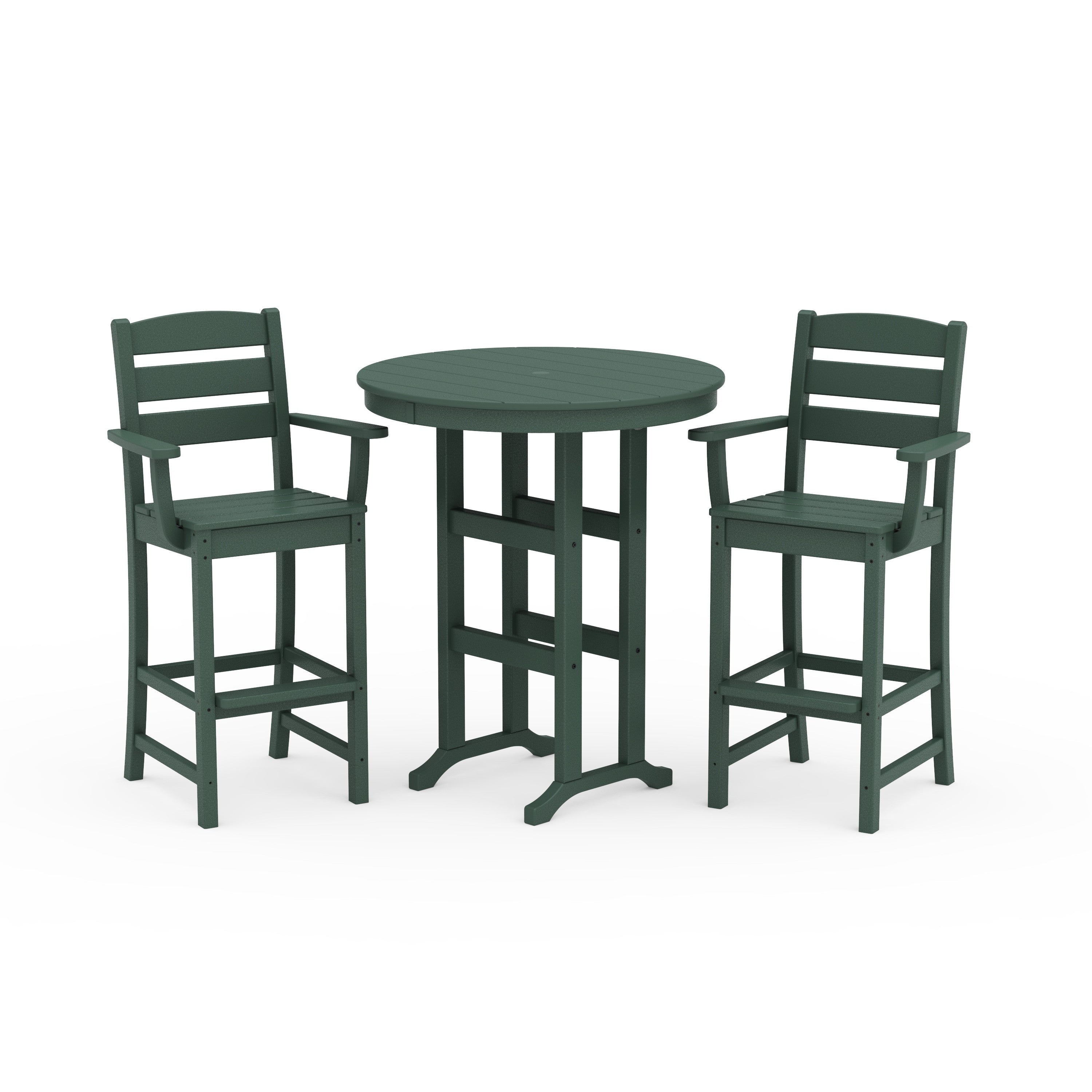 Lakeside 3-Piece Round Bar Arm Chair Set