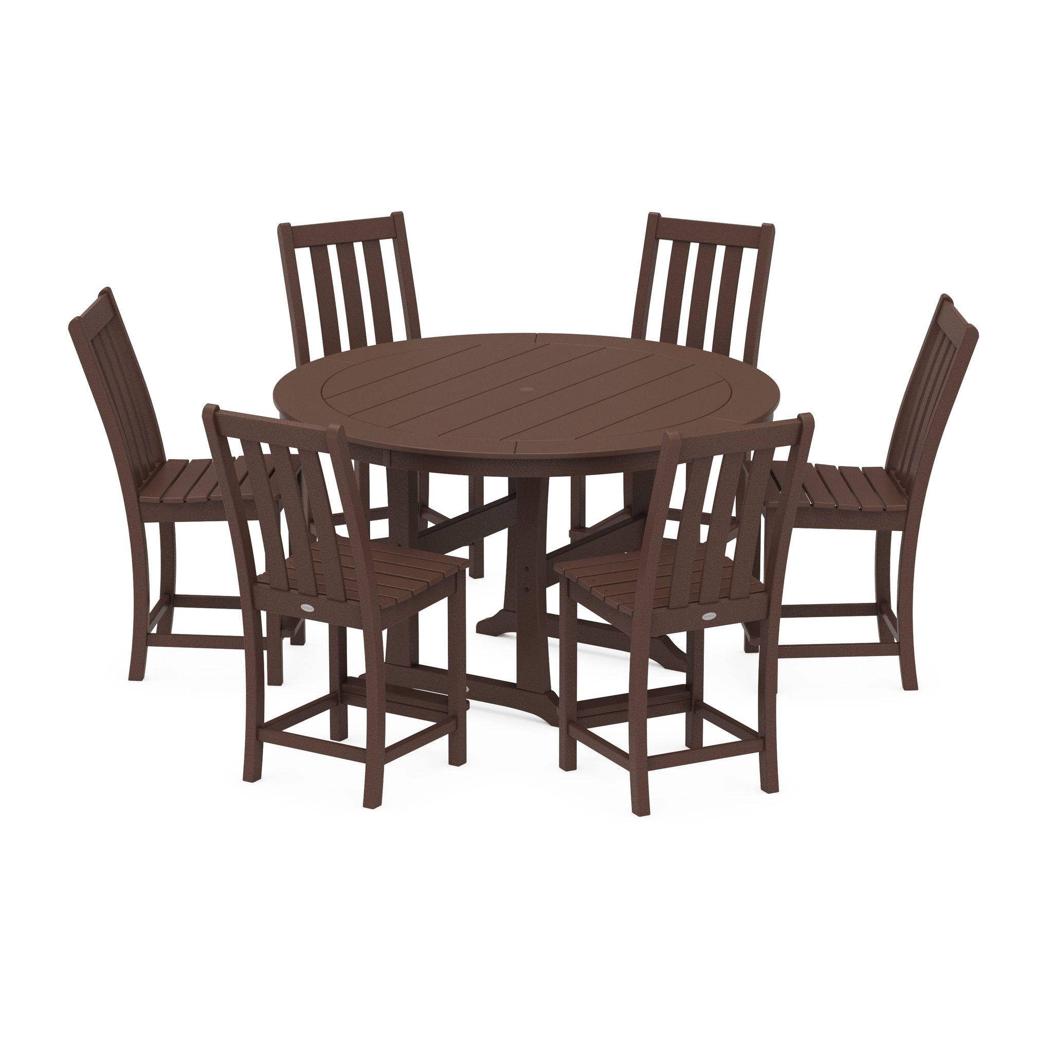 Vineyard 7-Piece Side Chair Round Counter Set