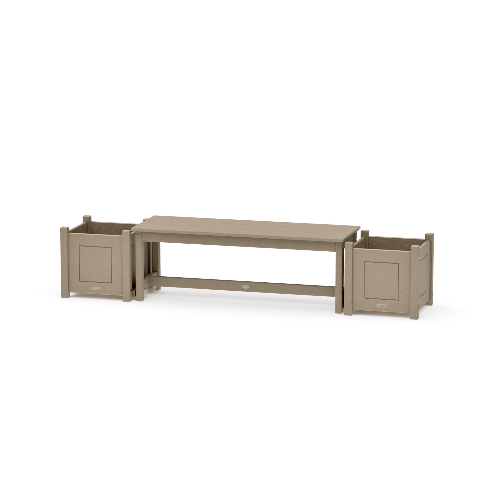48" Country Living Straight Planter Bench Set