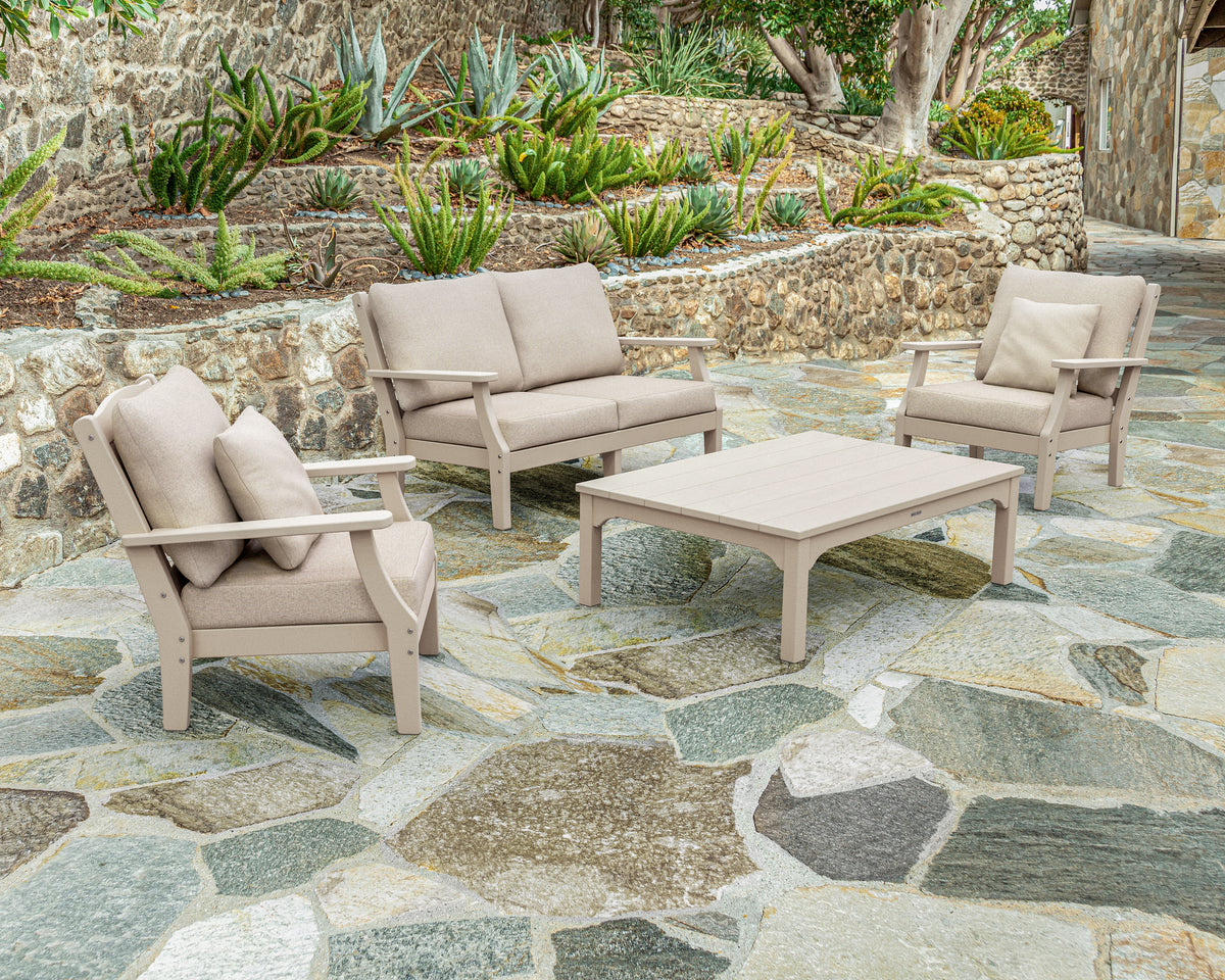 Chinoiserie 4-Piece Deep Seating Set with Loveseat