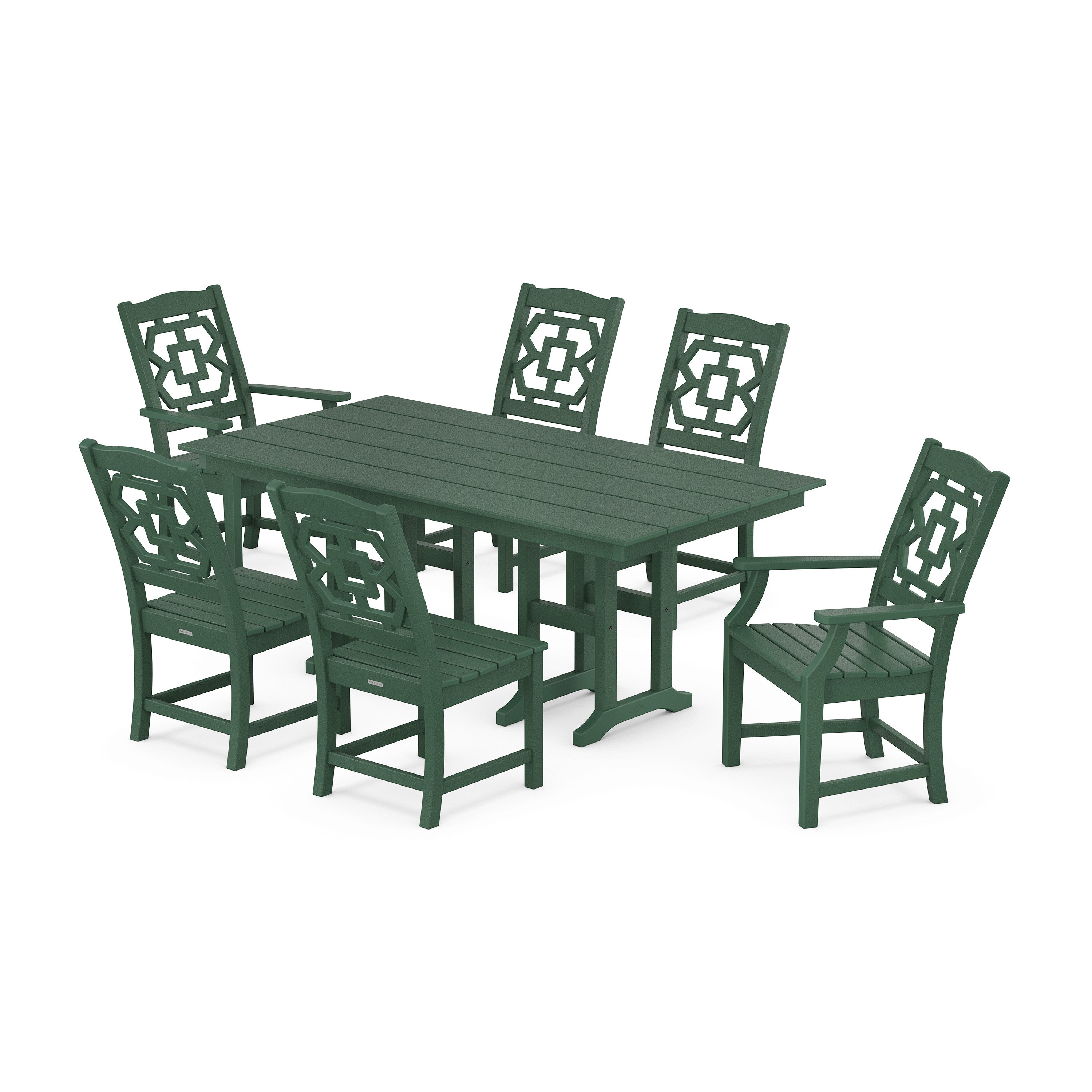 Chinoiserie 7-Piece Farmhouse Dining Set