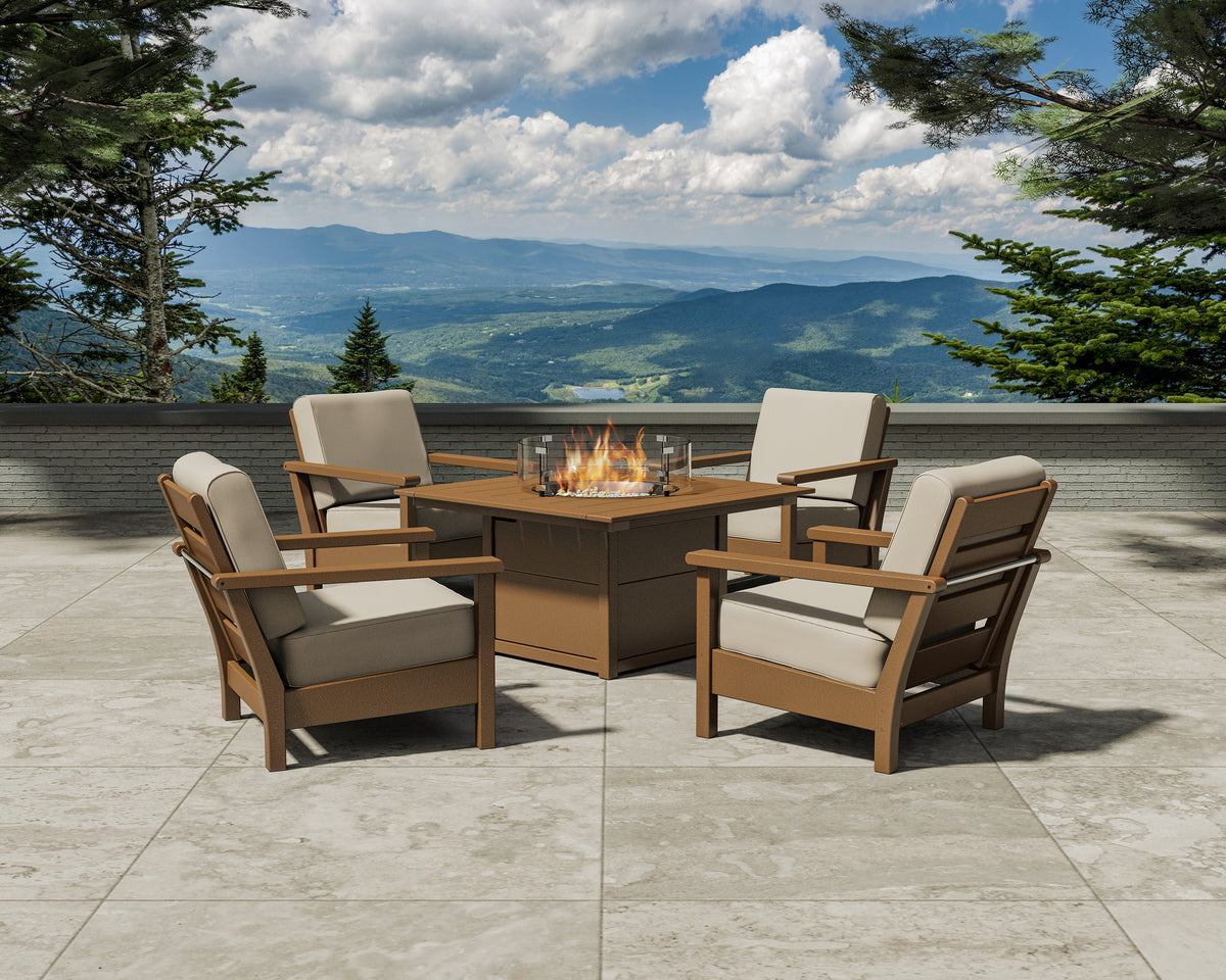 Harbour 5-Piece Conversation Set with Fire Pit Table