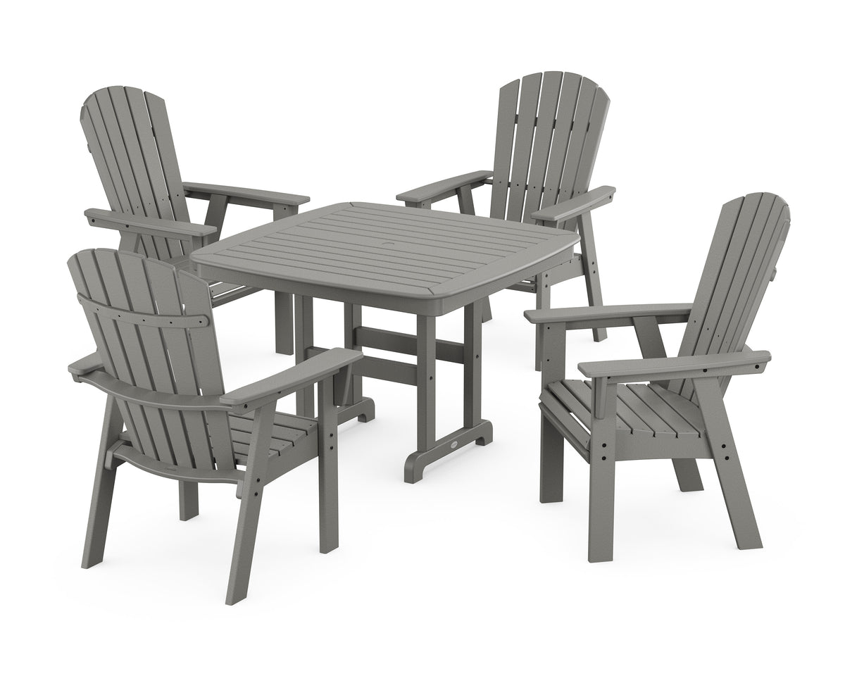 Nautical Curveback Adirondack 5-Piece Dining Set