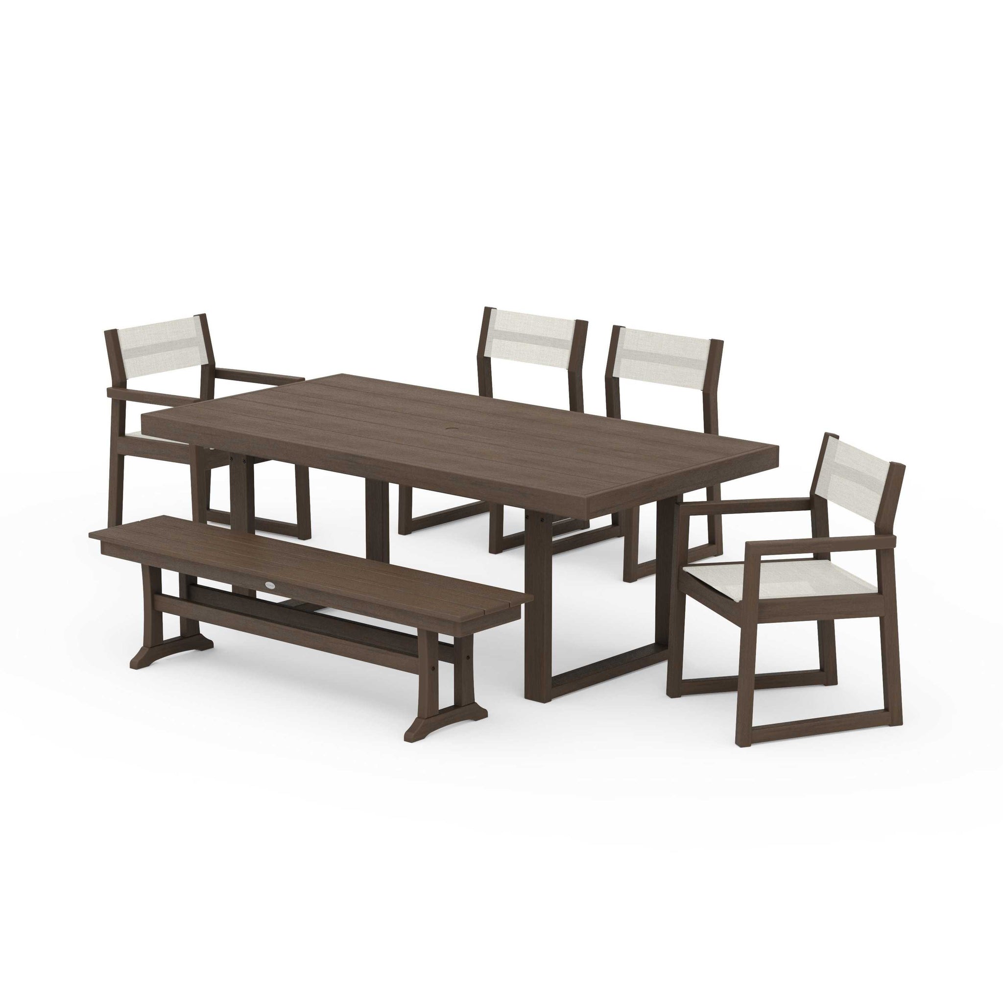 EDGE Sling 6-Piece Dining Set with Bench