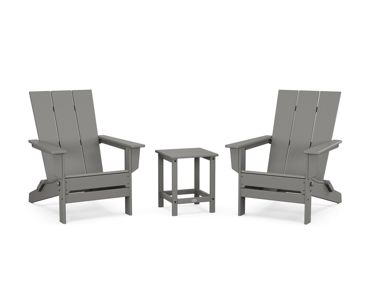 3-Piece Modern Studio Folding Adirondack Set