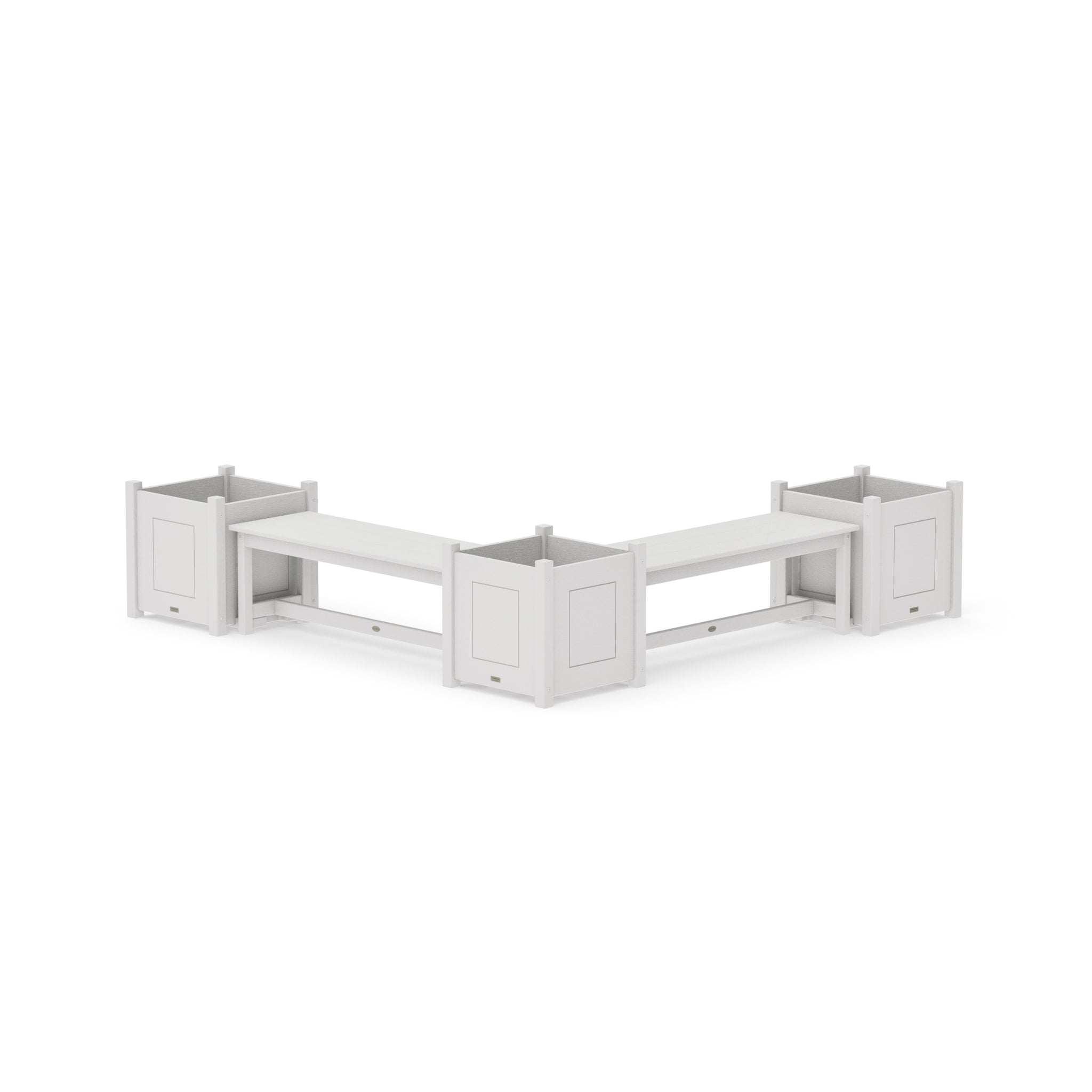 48" Country Living L- Shaped Planter Bench Corner Set - Large
