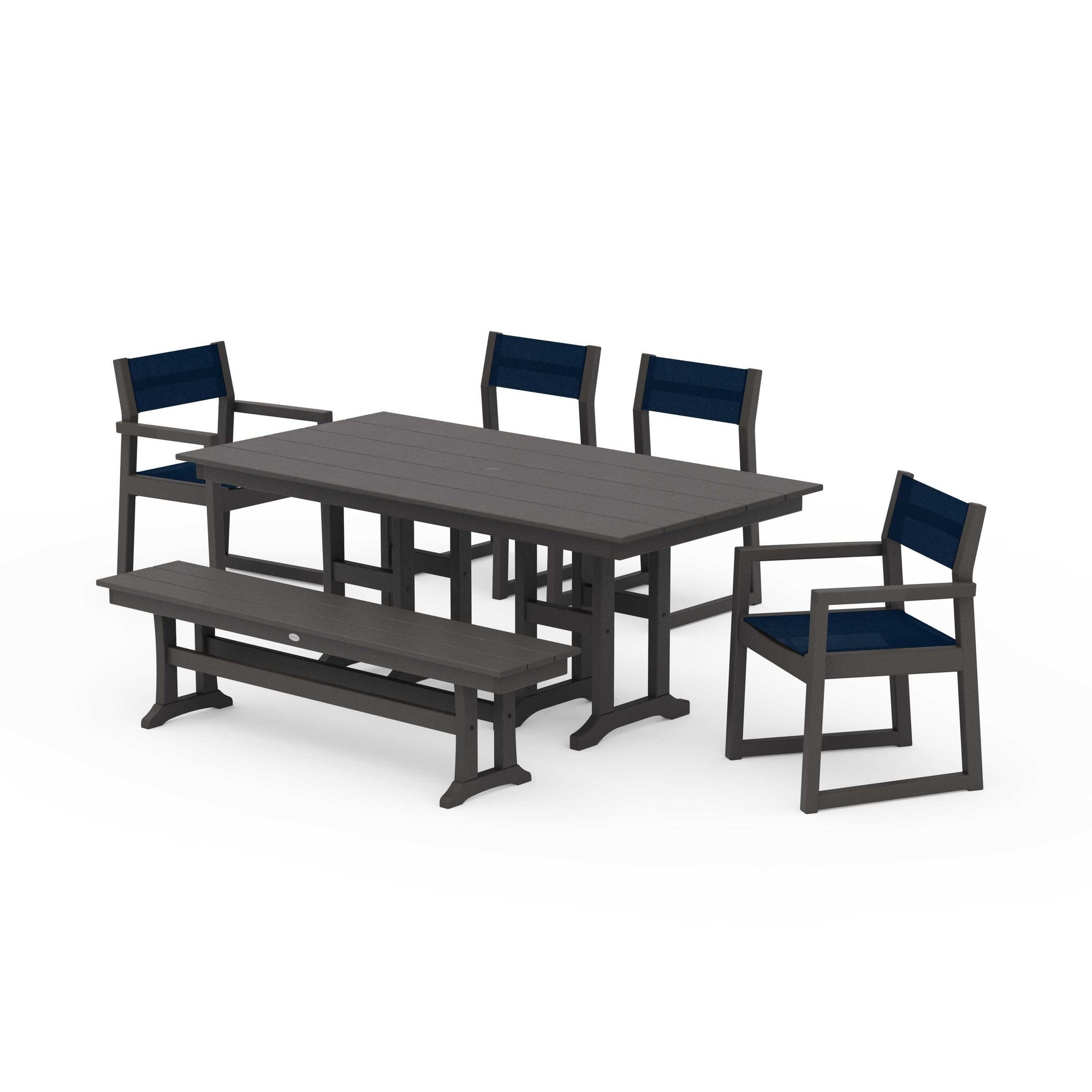 EDGE Sling 6-Piece Farmhouse Dining Set