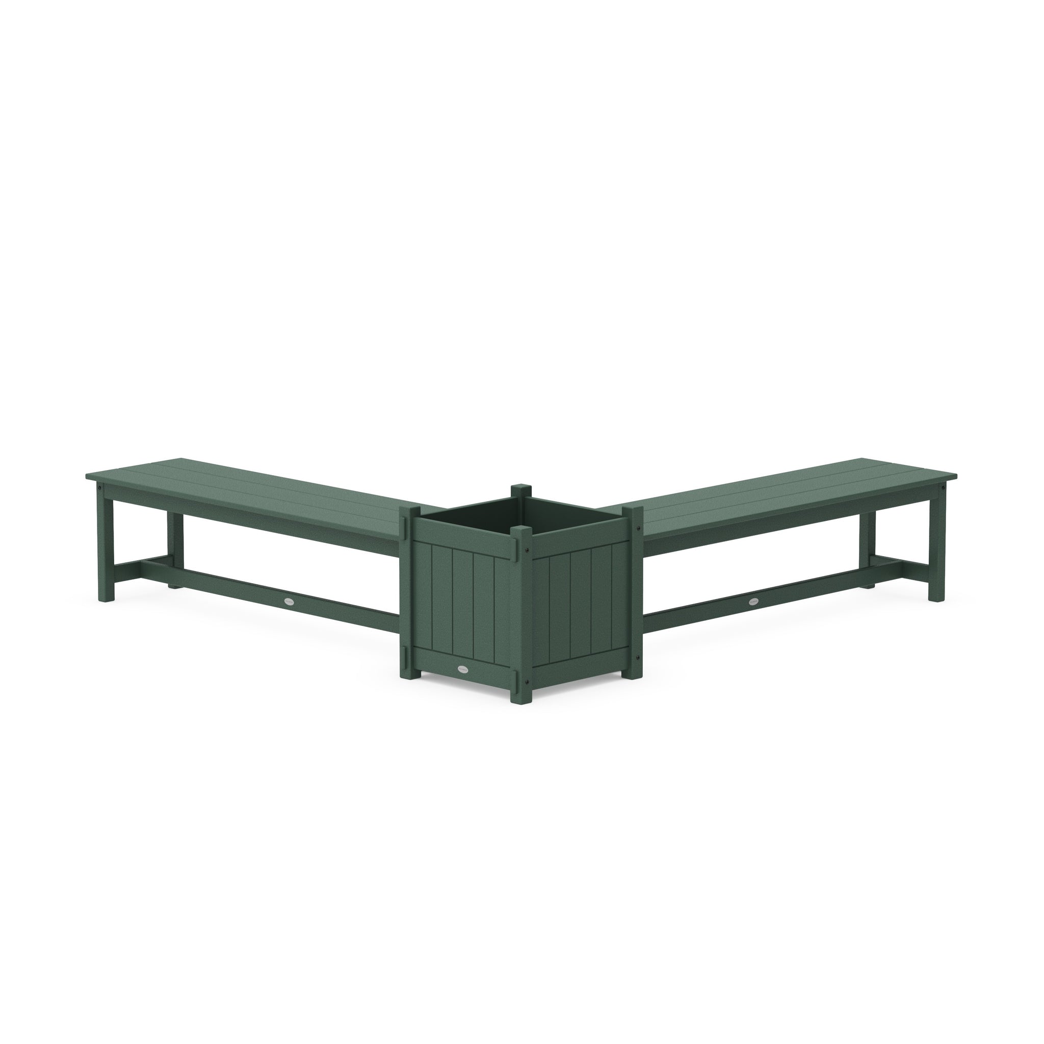 60" Vineyard L- Shaped Planter Bench Set- Large