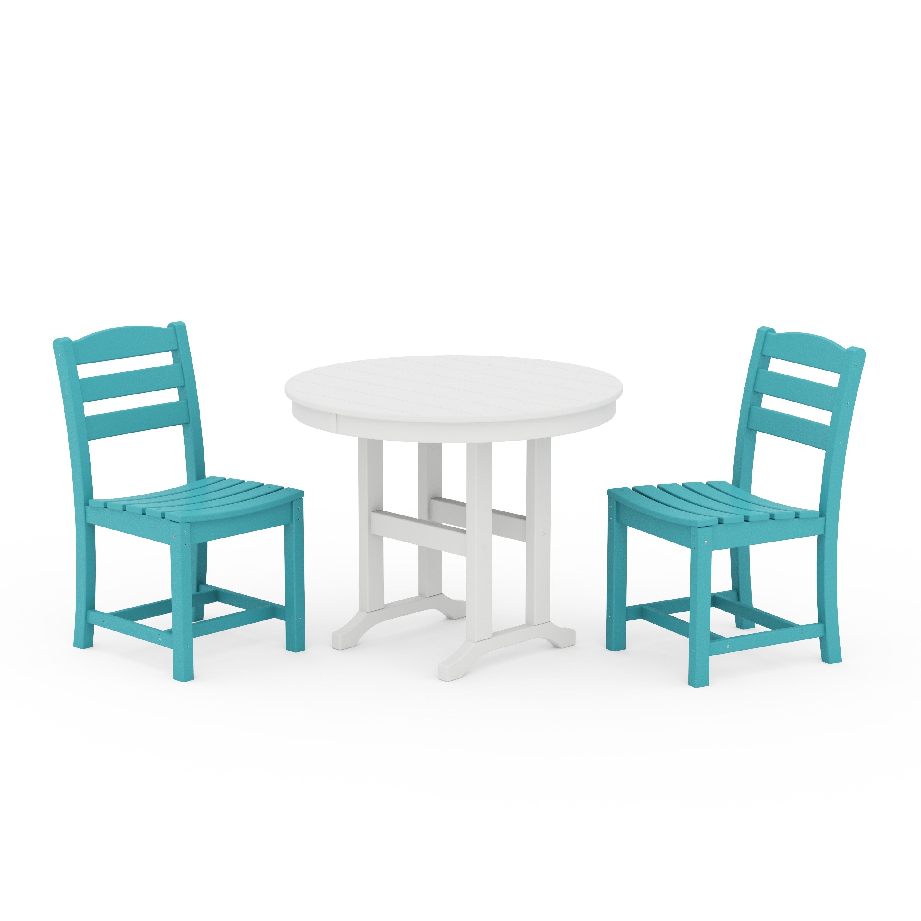 La Casa Café Side Chair 3-Piece Round Dining Set