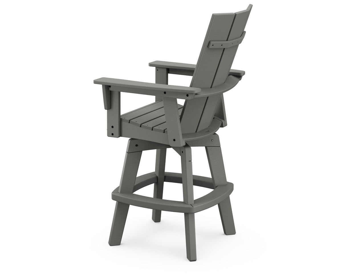 Modern Curveback Adirondack Swivel Bar Chair