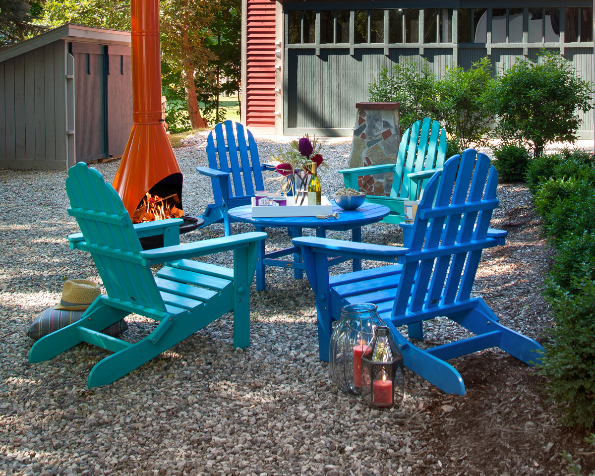 Classic Folding Adirondack 5-Piece Conversation Group