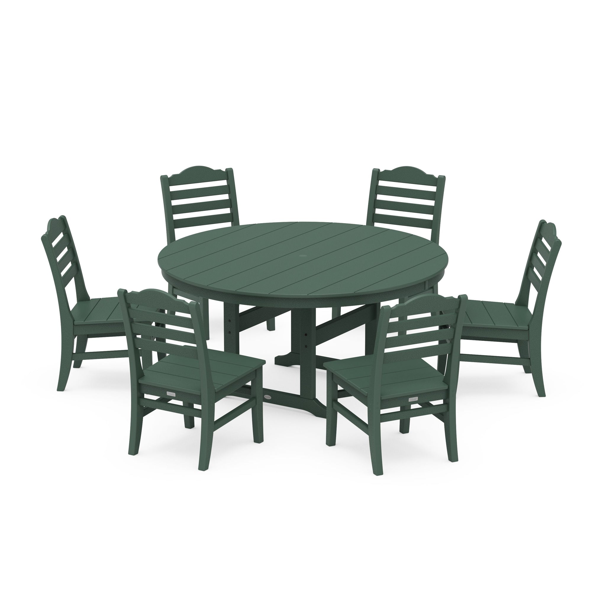 Savannah 7-Piece Side Chair Round Farmhouse Dining Set