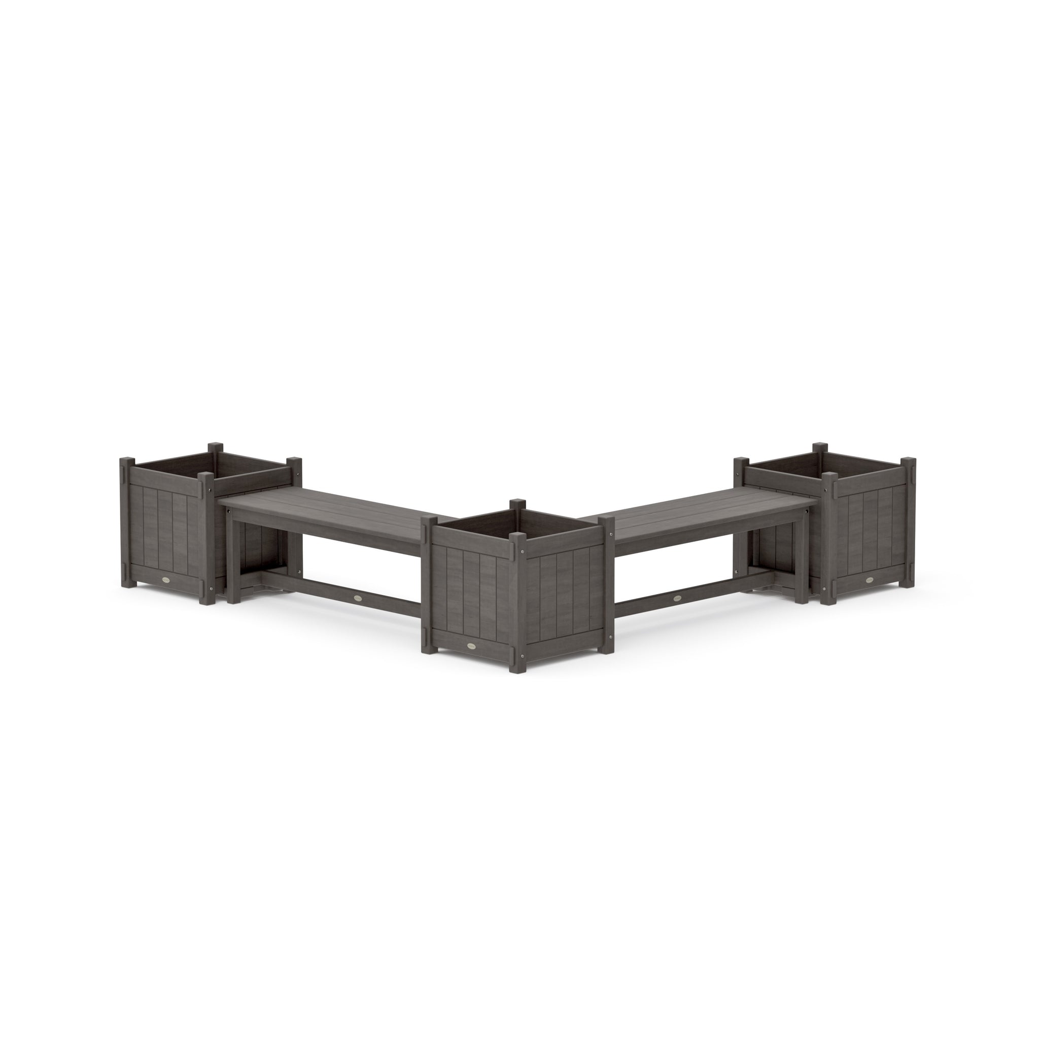 48" Vineyard L- Shaped Planter Bench Corner Set - Large