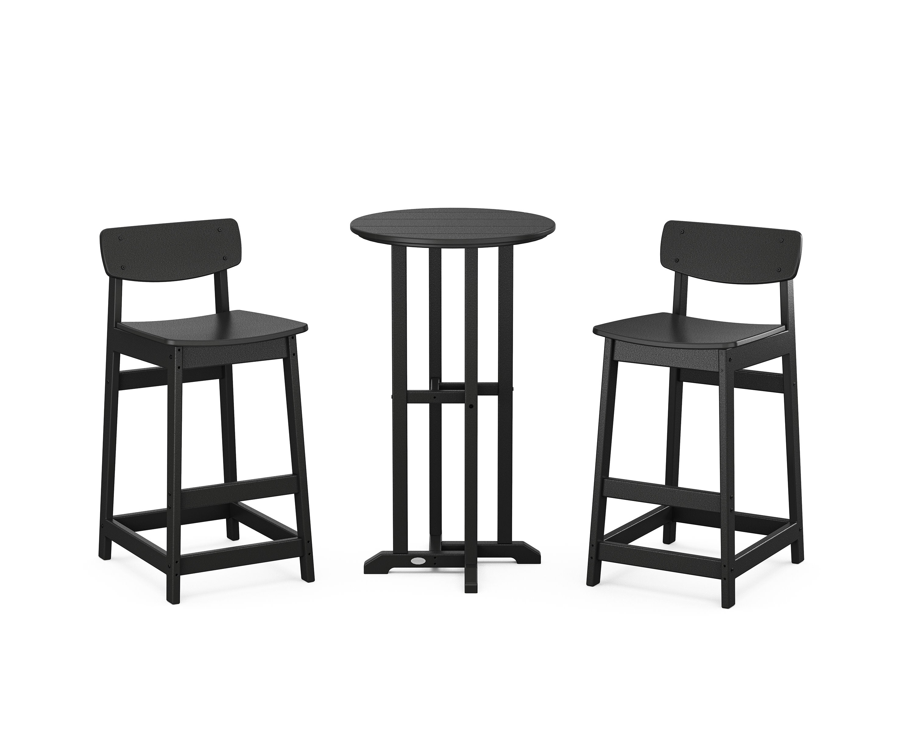 Modern Studio Urban Lowback Bar Chair 3-Piece Bistro Set