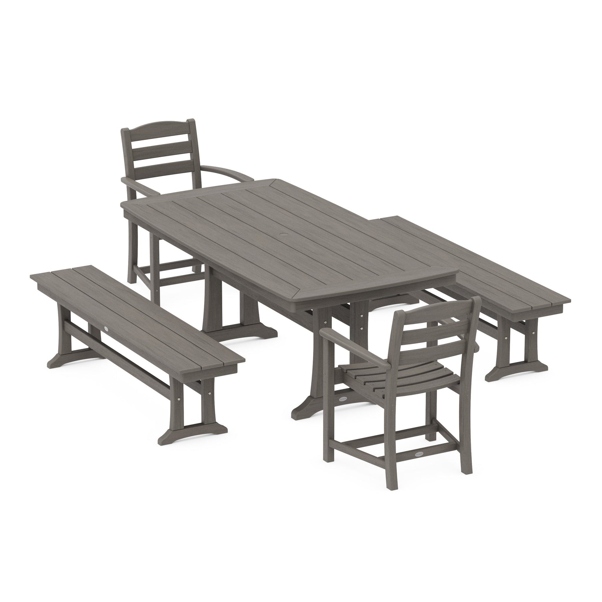 La Casa Cafe 5-Piece Dining Set with Trestle Legs