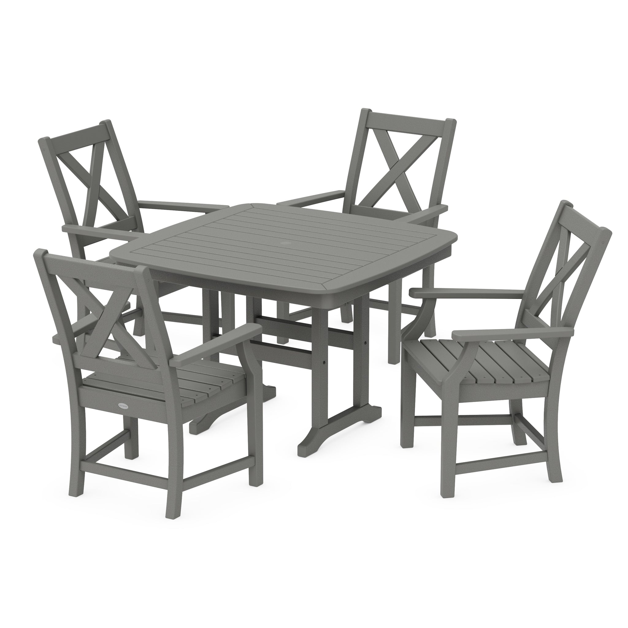 Braxton 5-Piece Dining Set with Trestle Legs