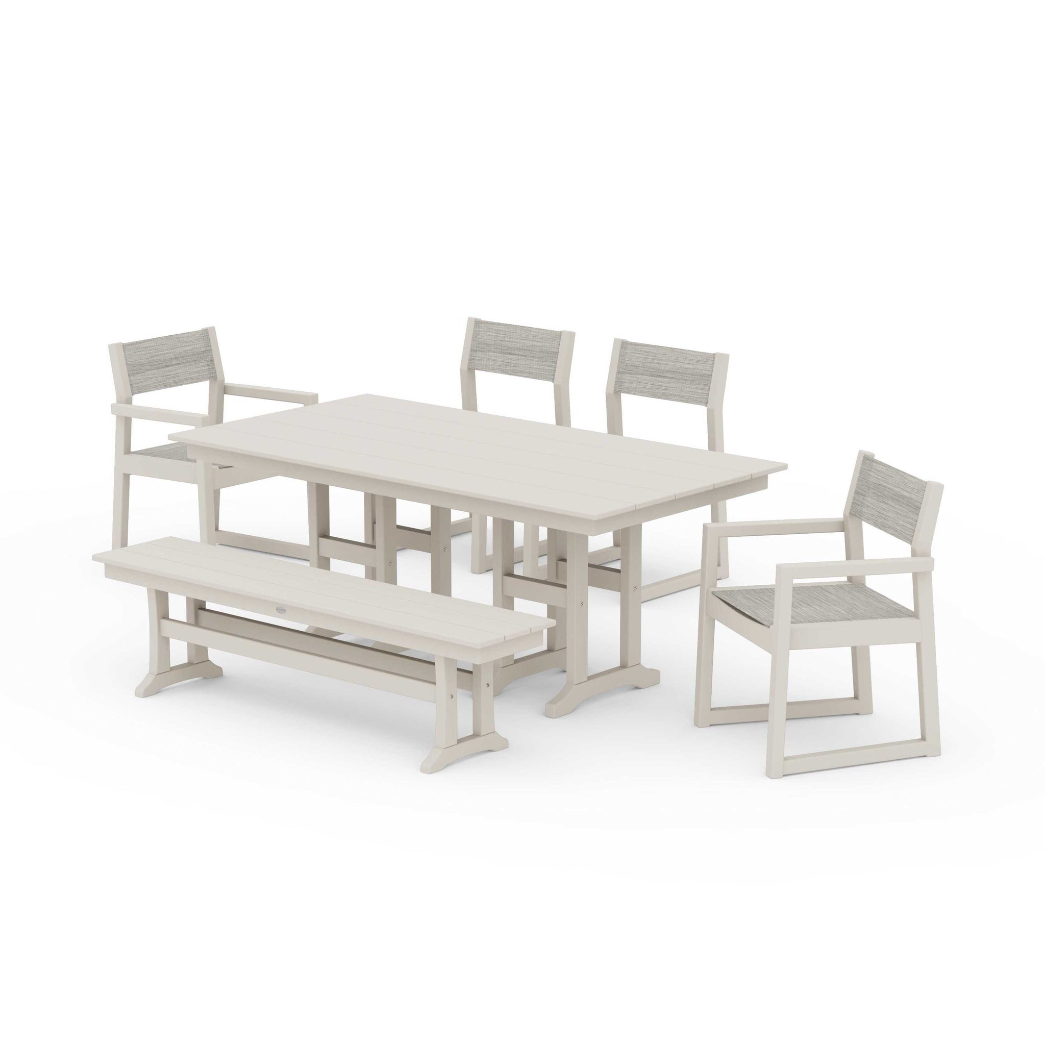 EDGE Sling 6-Piece Farmhouse Dining Set