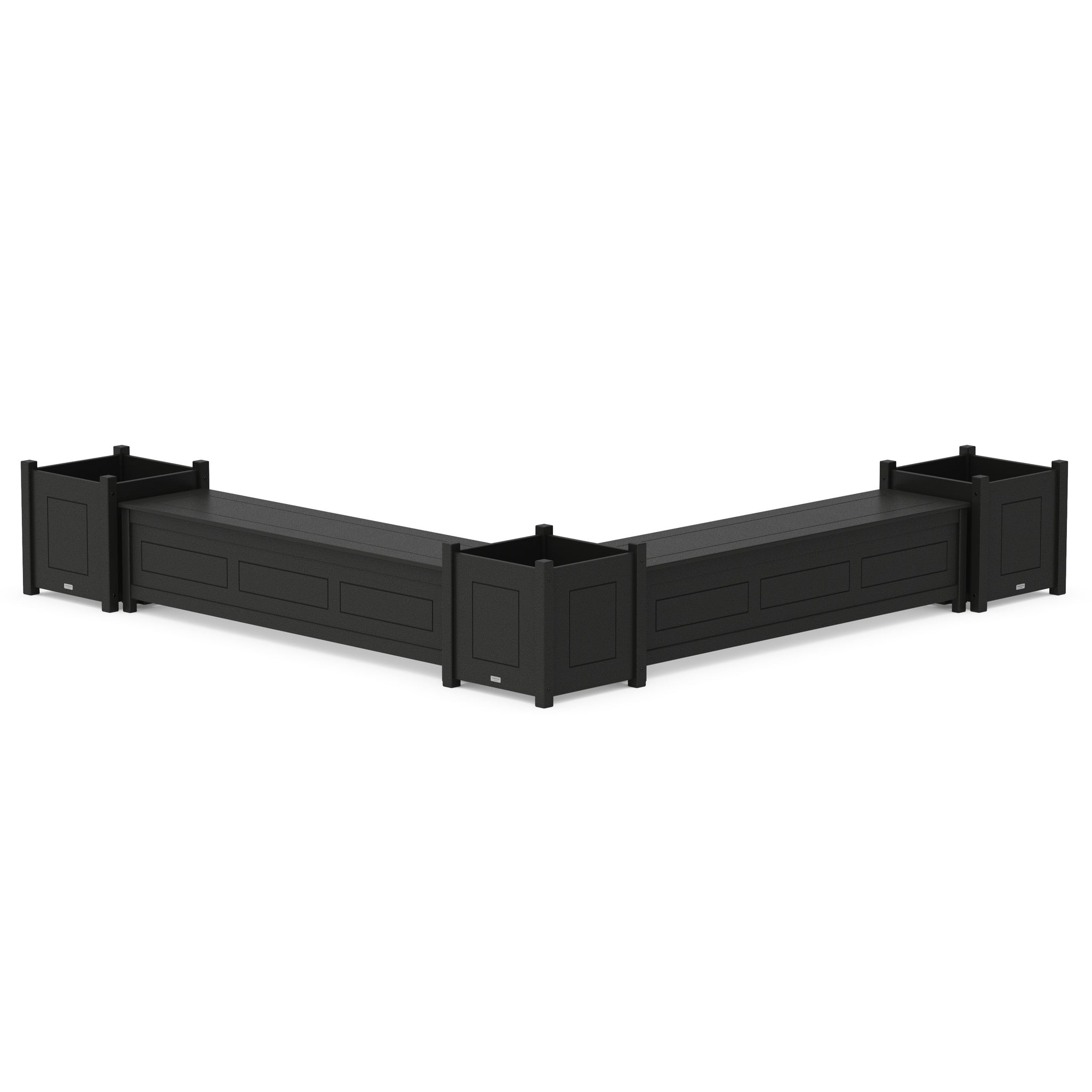 72" Country Living L- Shaped Planter Storage Bench Corner Set- Large