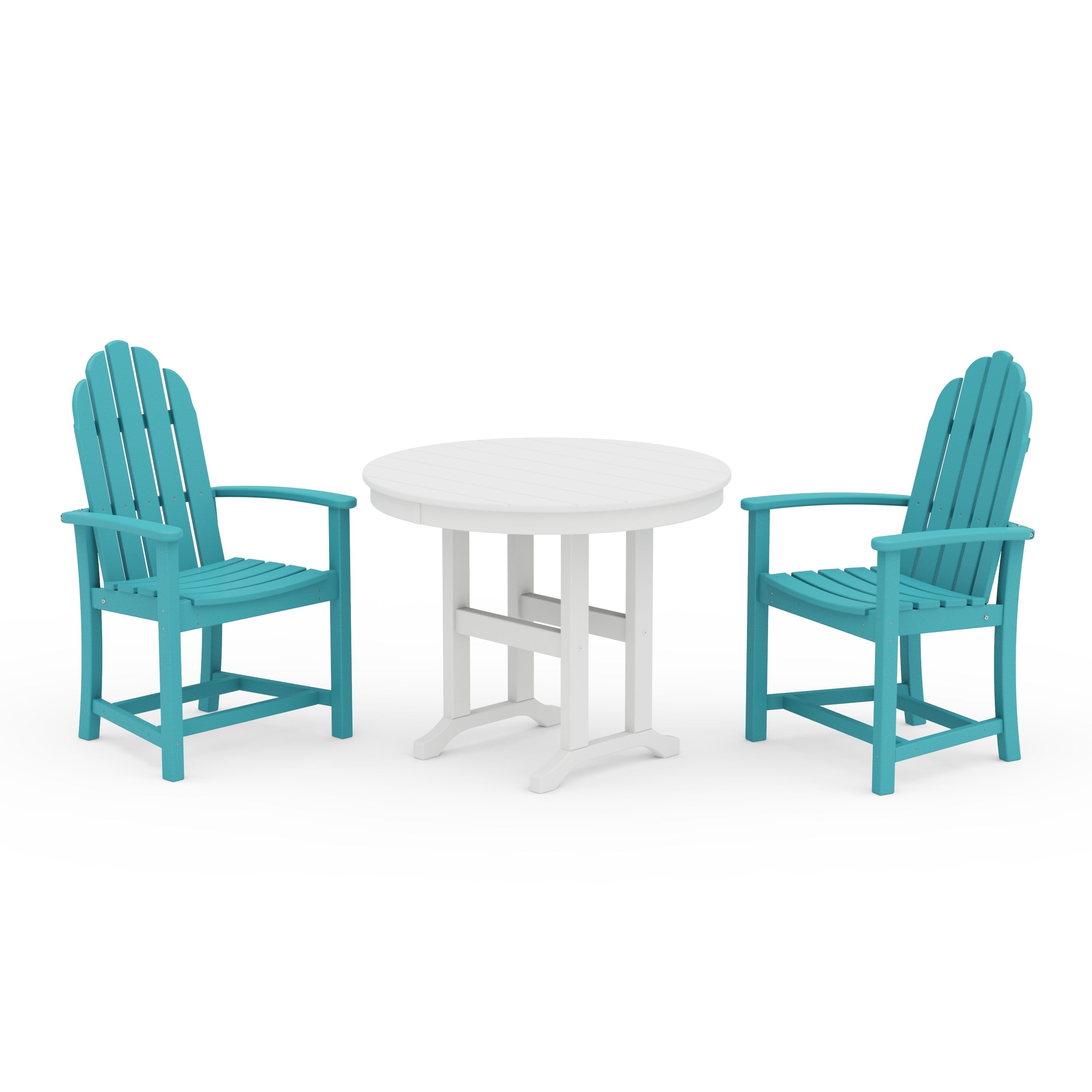 Classic Adirondack 3-Piece Round Dining Set
