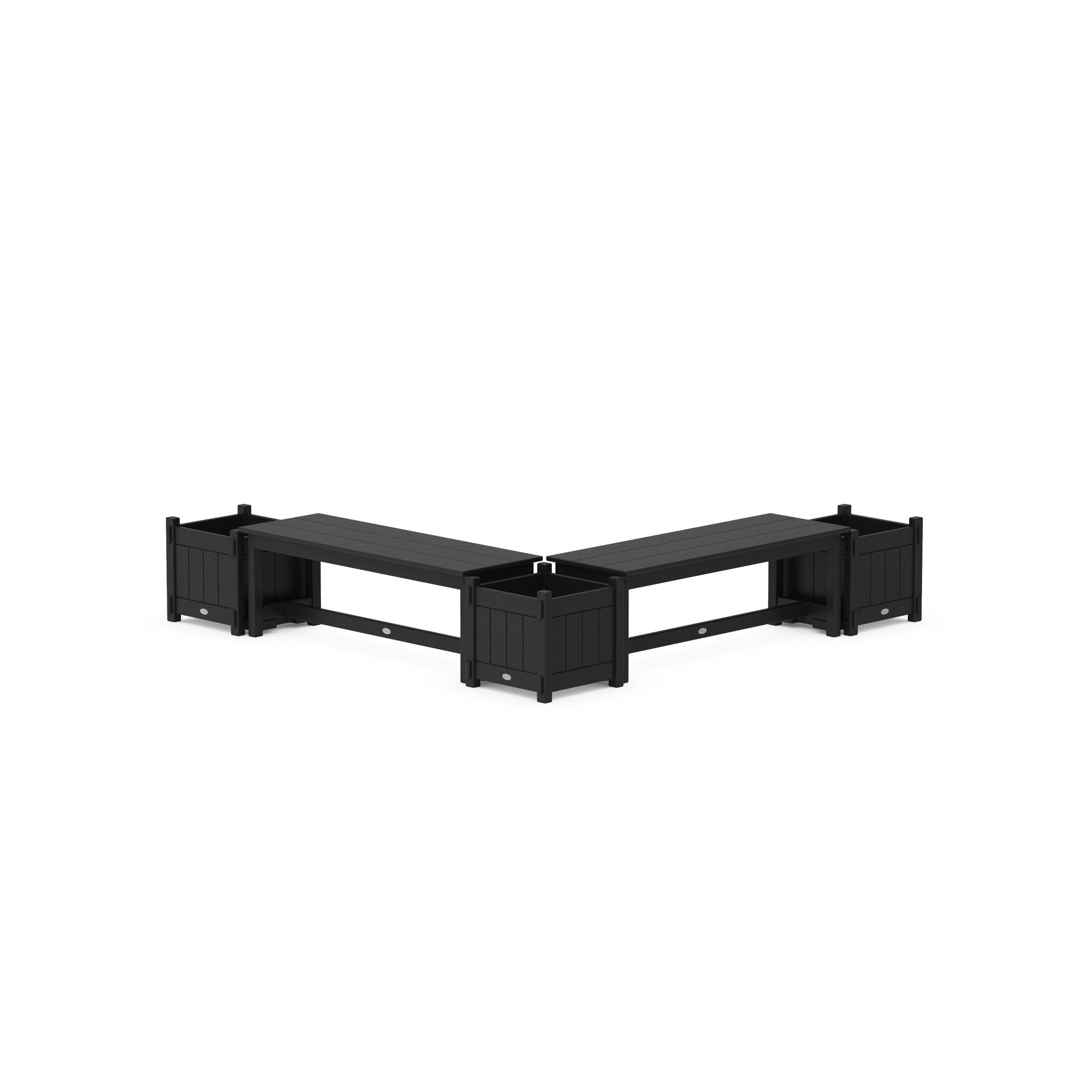 48" Vineyard L- Shaped Planter Bench Corner Set