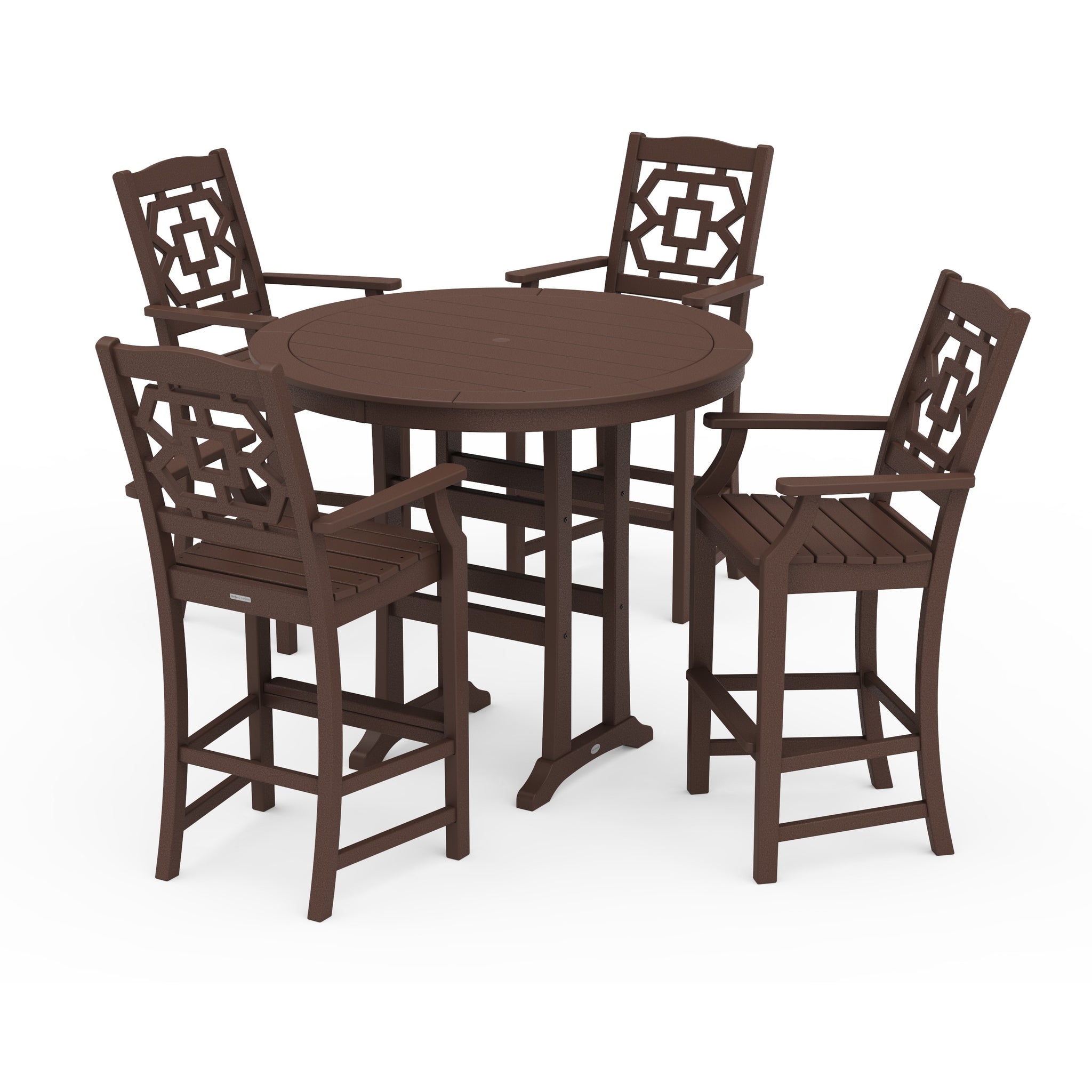 Chinoiserie 5-Piece Round Bar Set