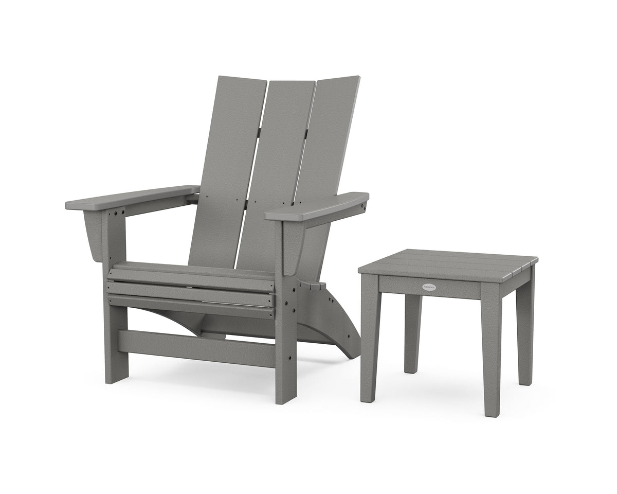 Modern Grand Adirondack Chair with Side Table