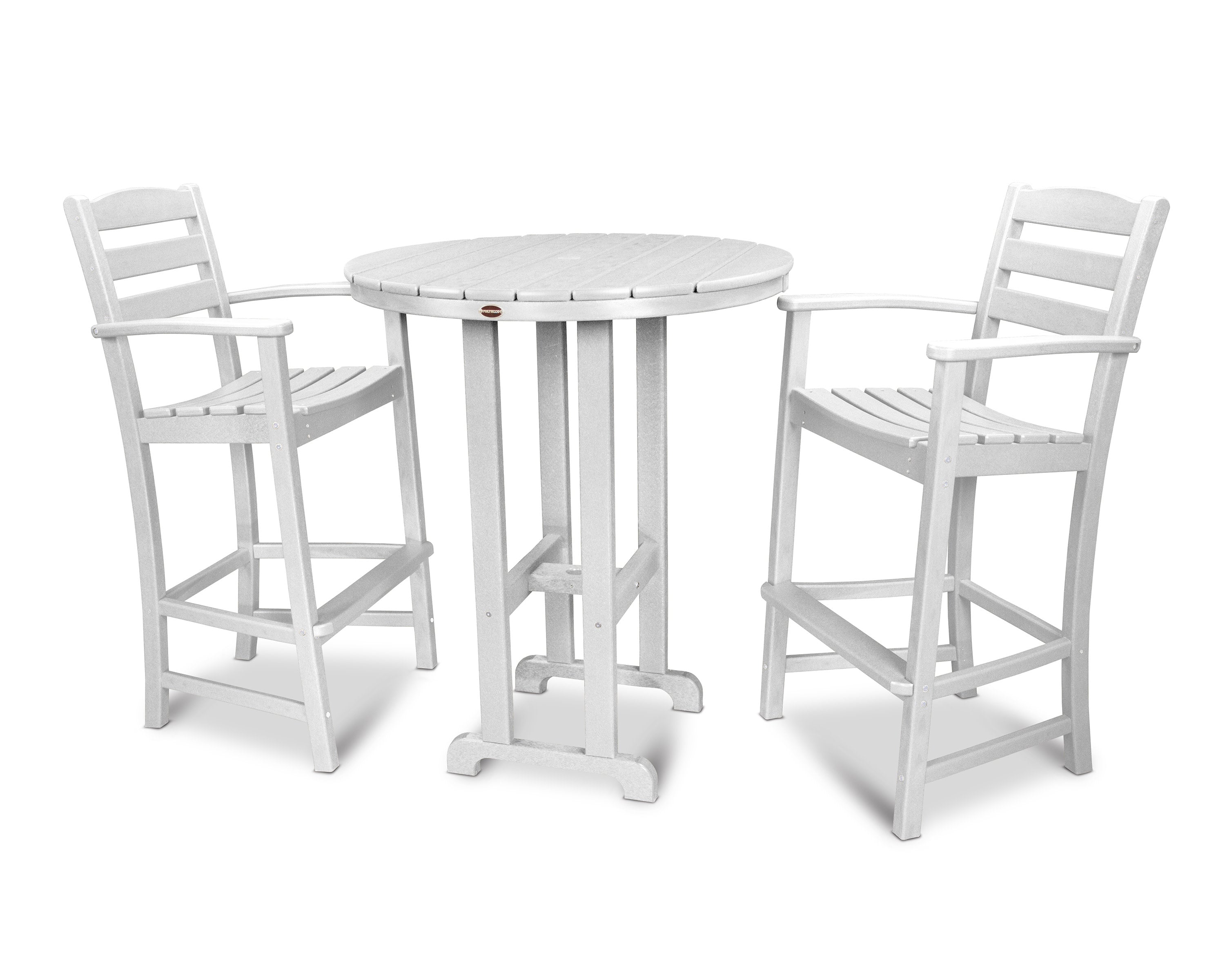 La Casa Café 3-Piece Round Farmhouse Bar Set