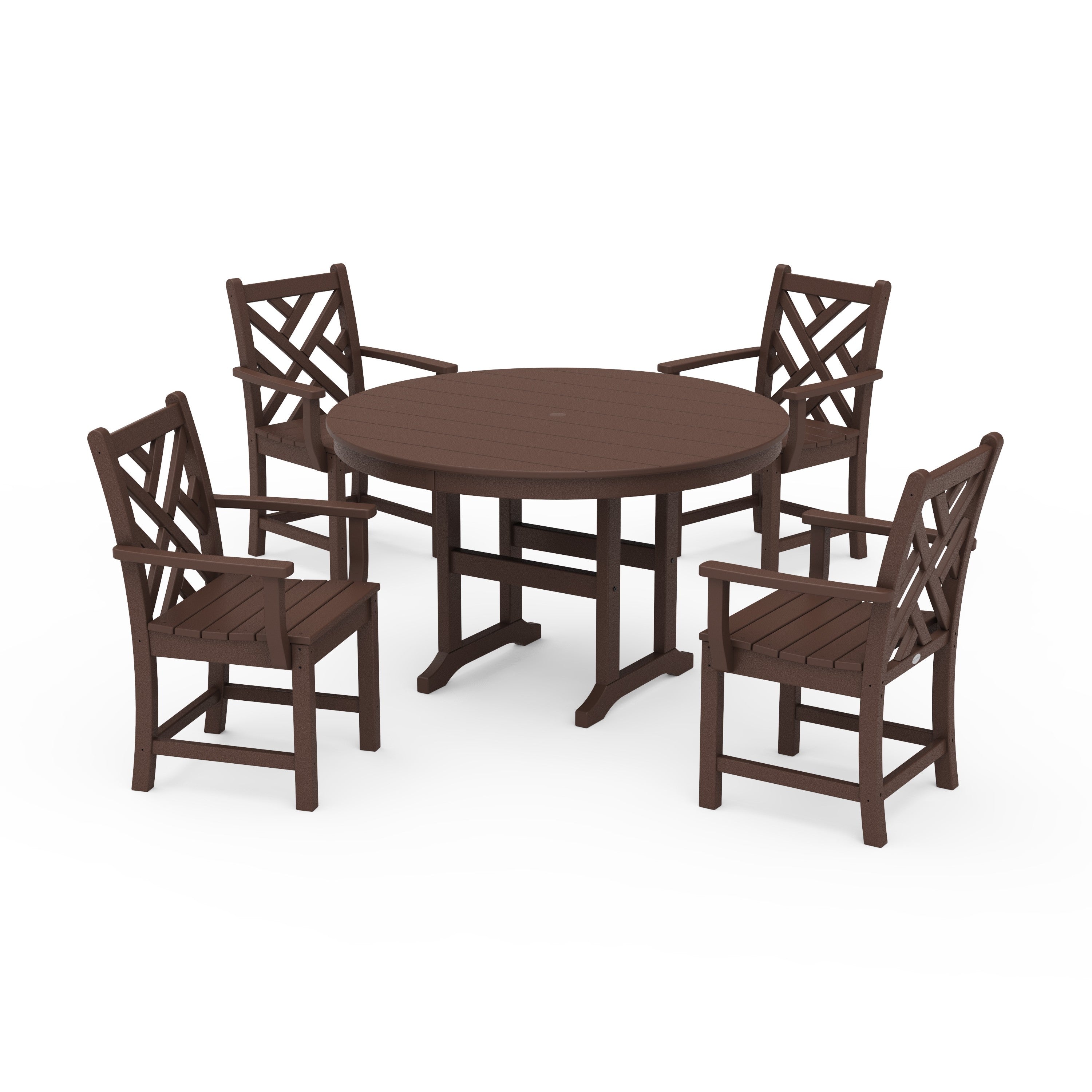 Chippendale 5-Piece Round Farmhouse Dining Set