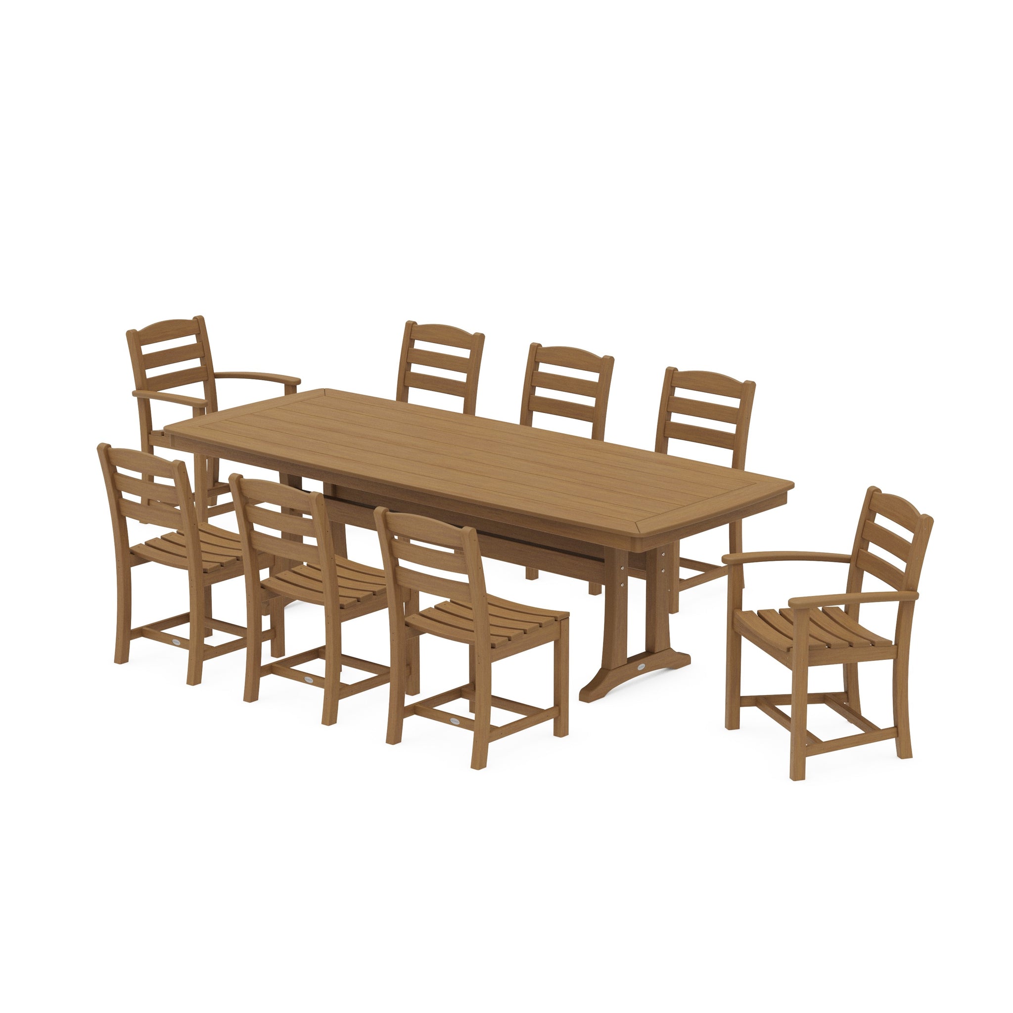 La Casa Café 9-Piece Dining Set with Trestle Legs