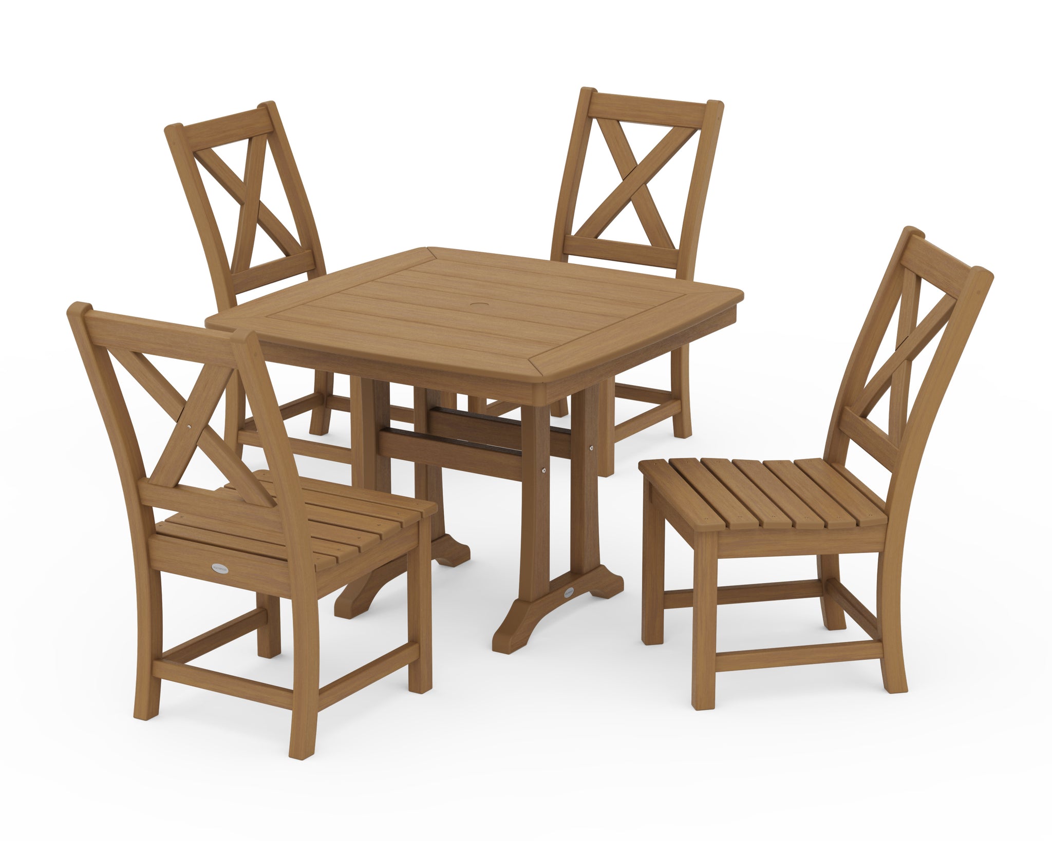 Braxton Side Chair 5-Piece Dining Set with Trestle Legs