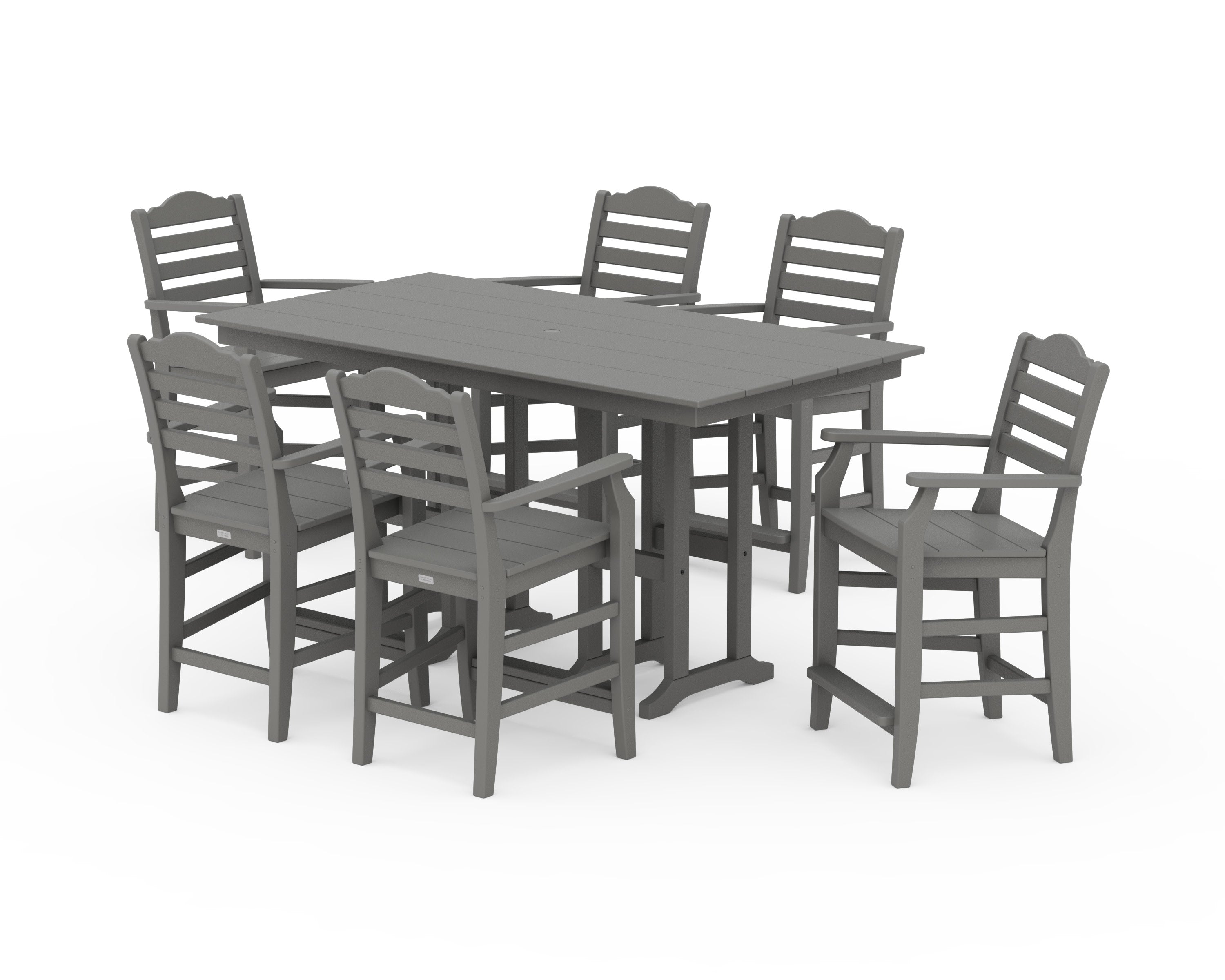 Savannah Arm Chair 7-Piece Farmhouse Counter Set