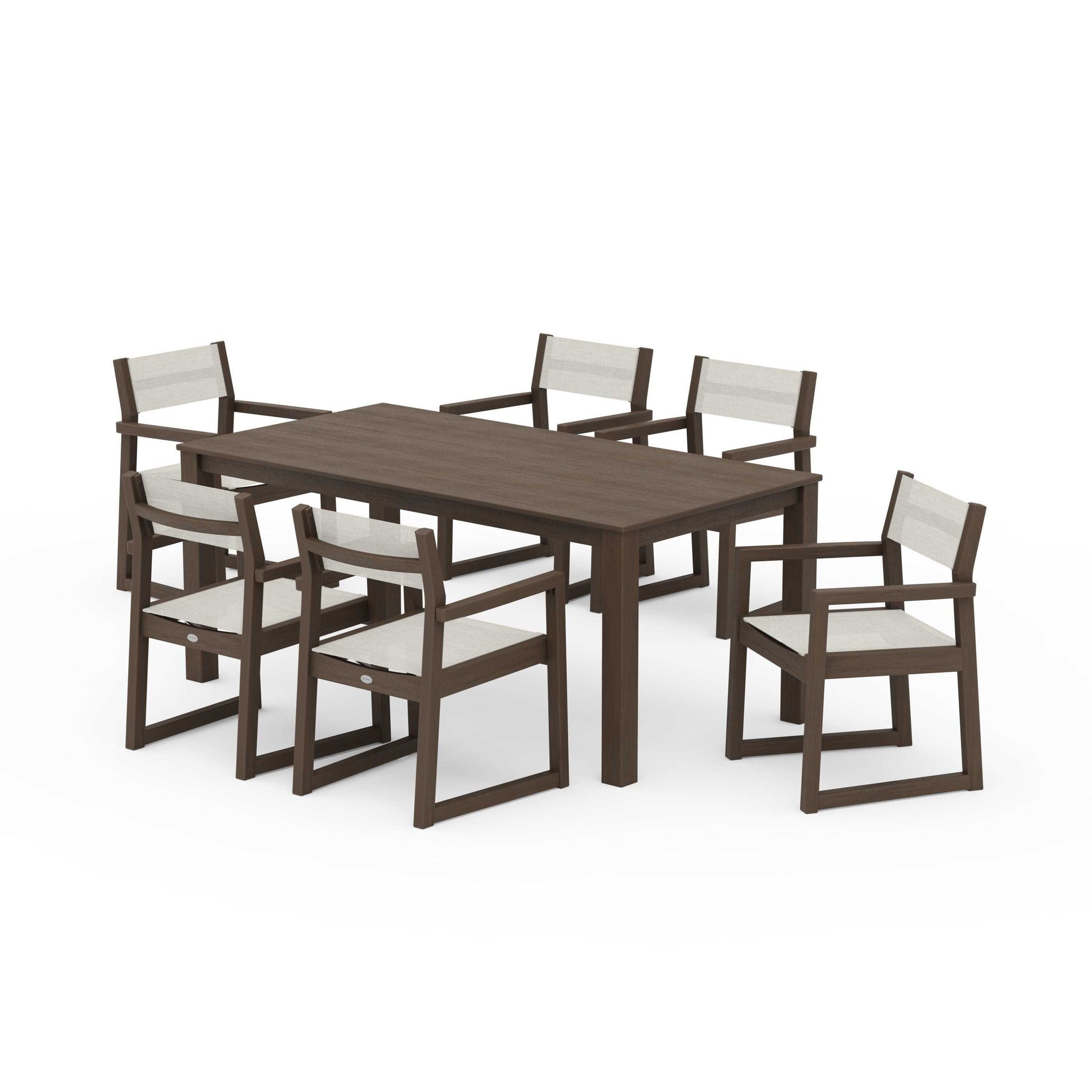 EDGE Sling Arm Chair 7-Piece Parsons Dining Set