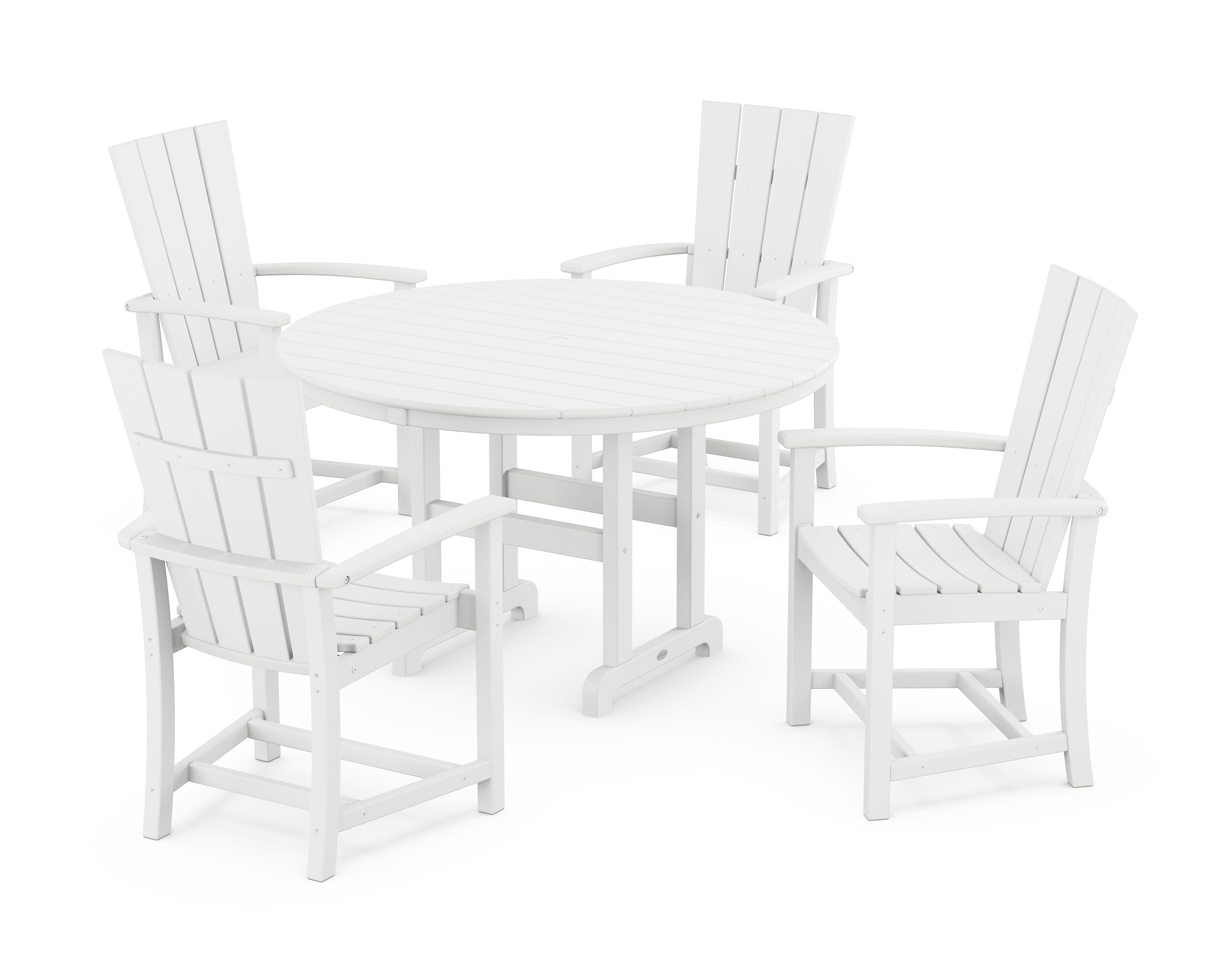 Quattro 5-Piece Round Farmhouse Dining Set