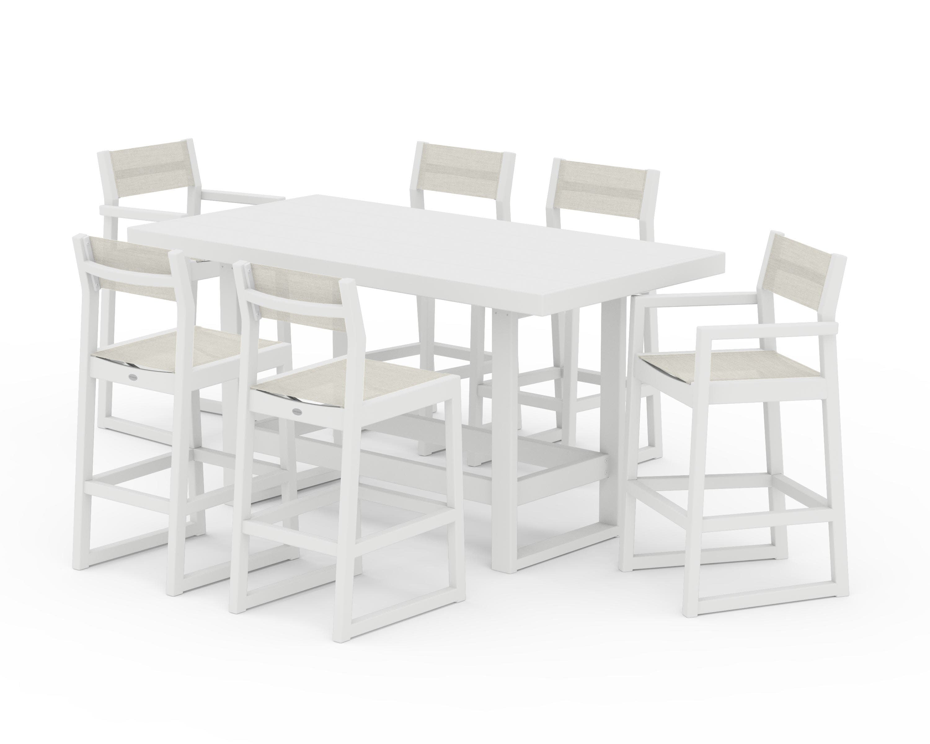 EDGE Sling 7-Piece Bar Table Set