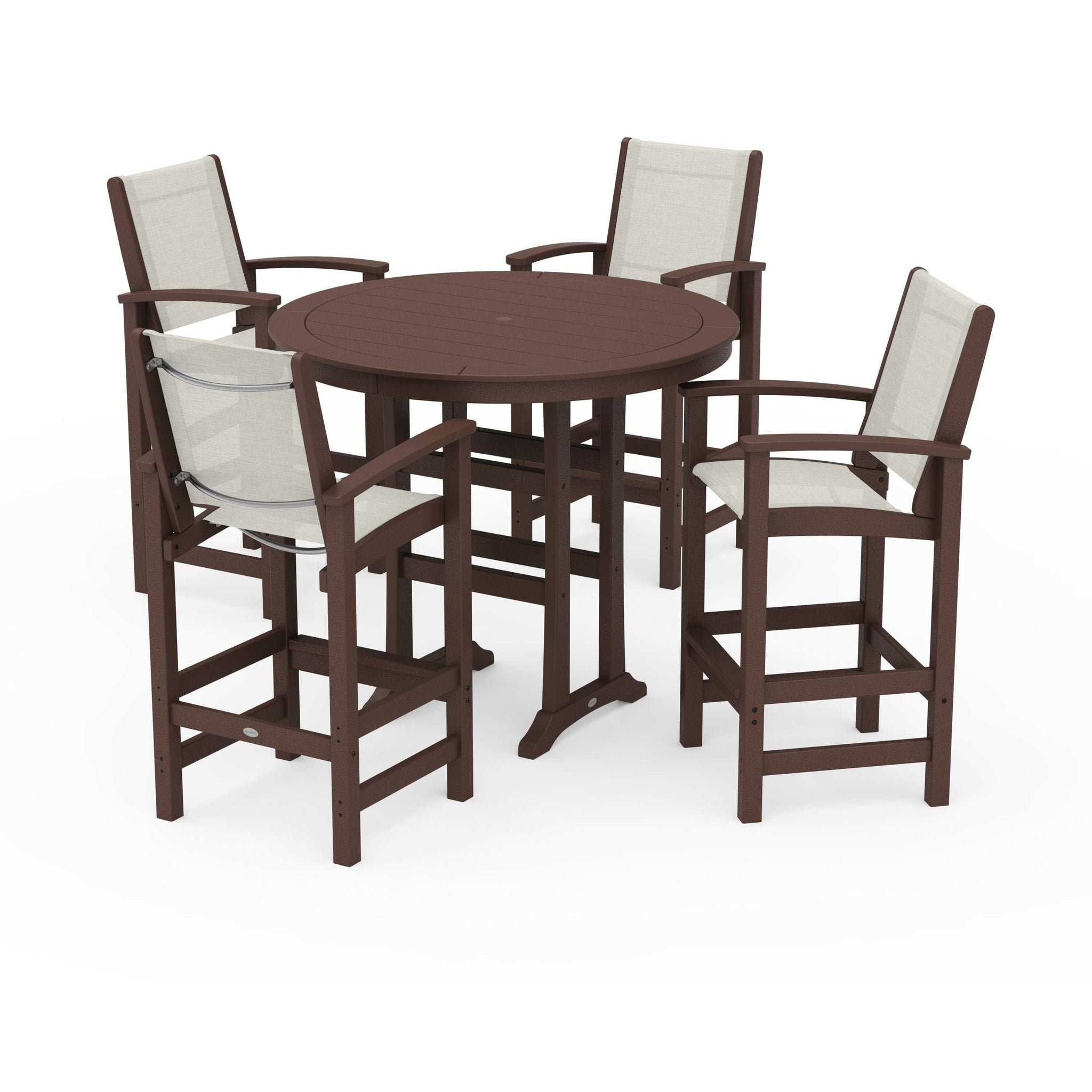 Coastal 5-Piece Nautical Trestle Bar Set