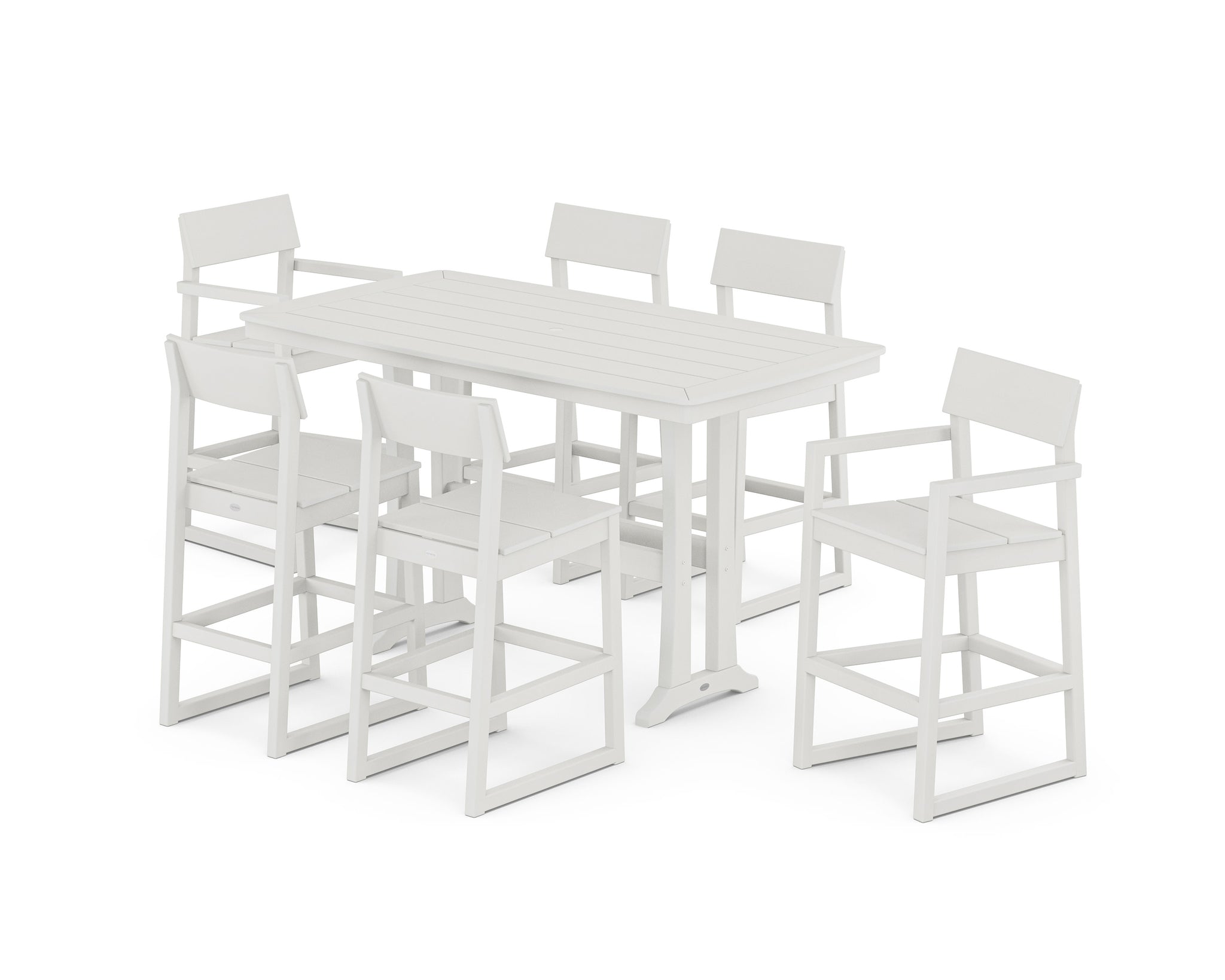 EDGE 7-Piece Bar Set with Trestle Legs