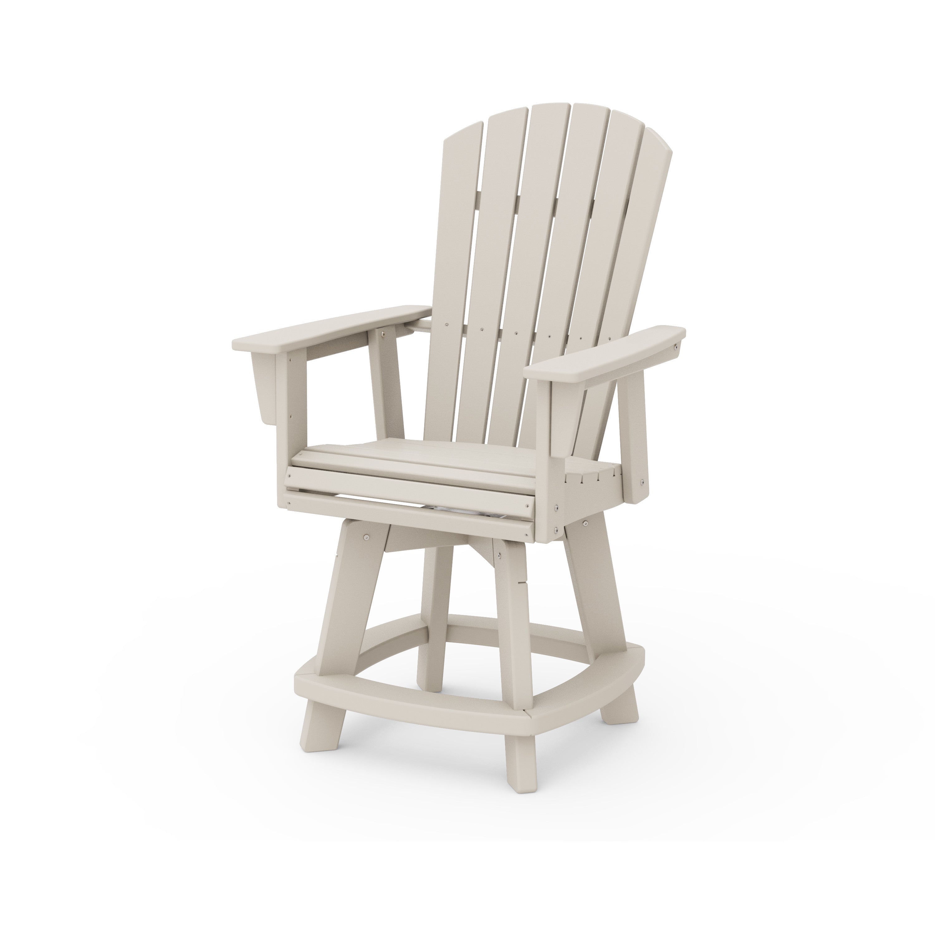 Nautical Curveback Adirondack Swivel Counter Chair