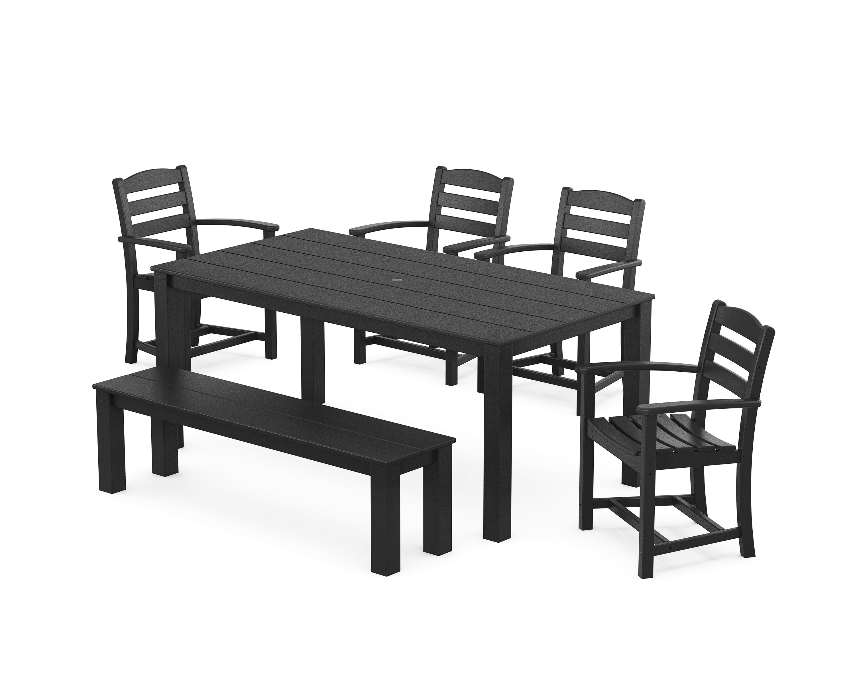 La Casa Cafe' 6-Piece Parsons Dining Set with Bench