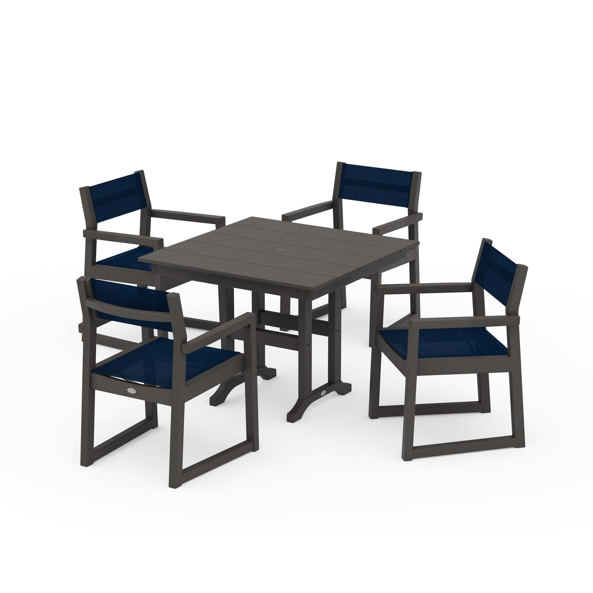 EDGE Sling Arm Chair 5-Piece Farmhouse Dining Set