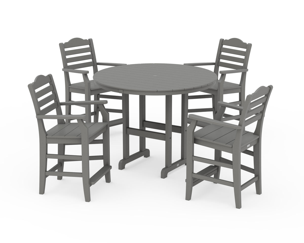 Savannah 5-Piece Round Farmhouse Counter Set