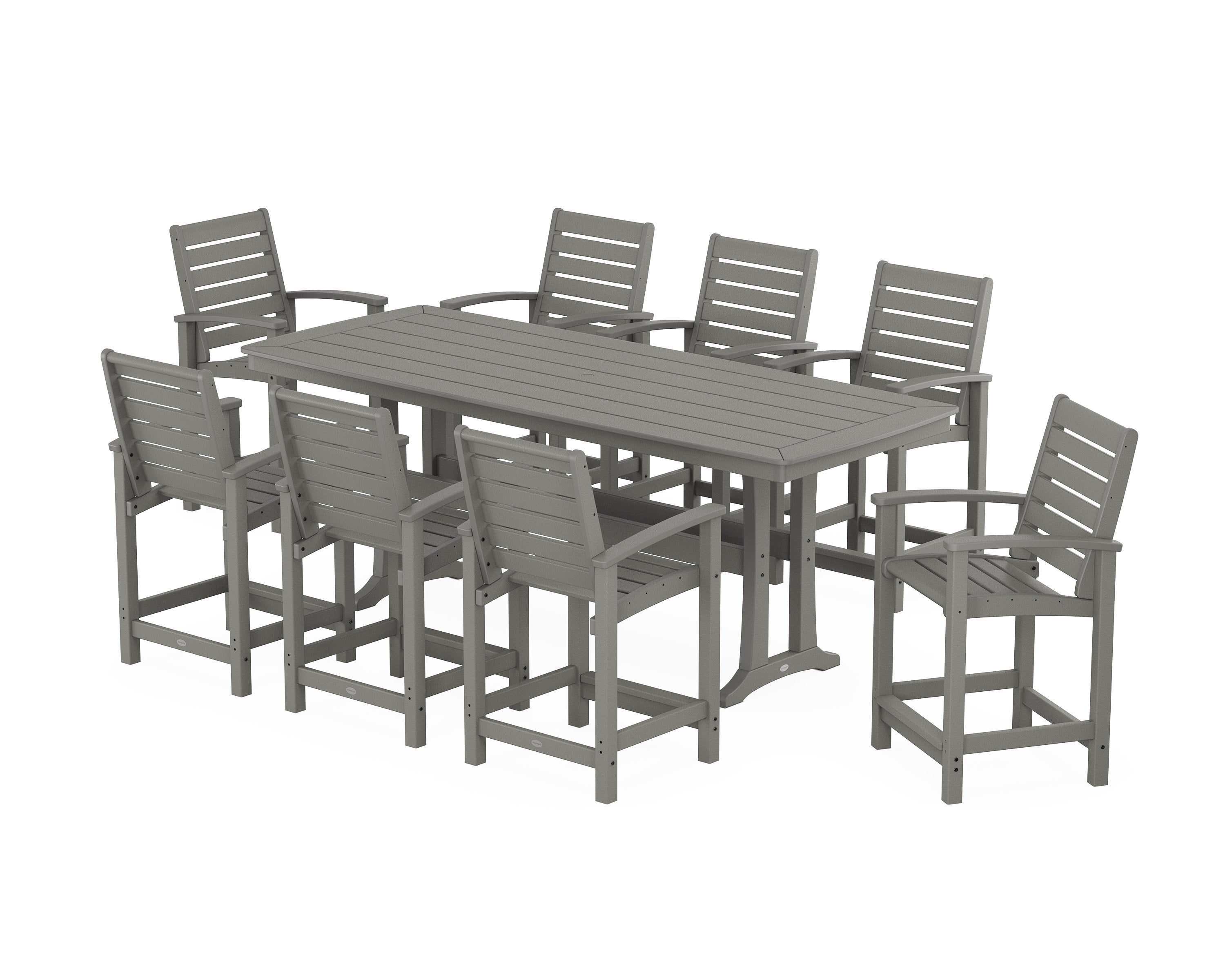 Signature 9-Piece Counter Set with Trestle Legs