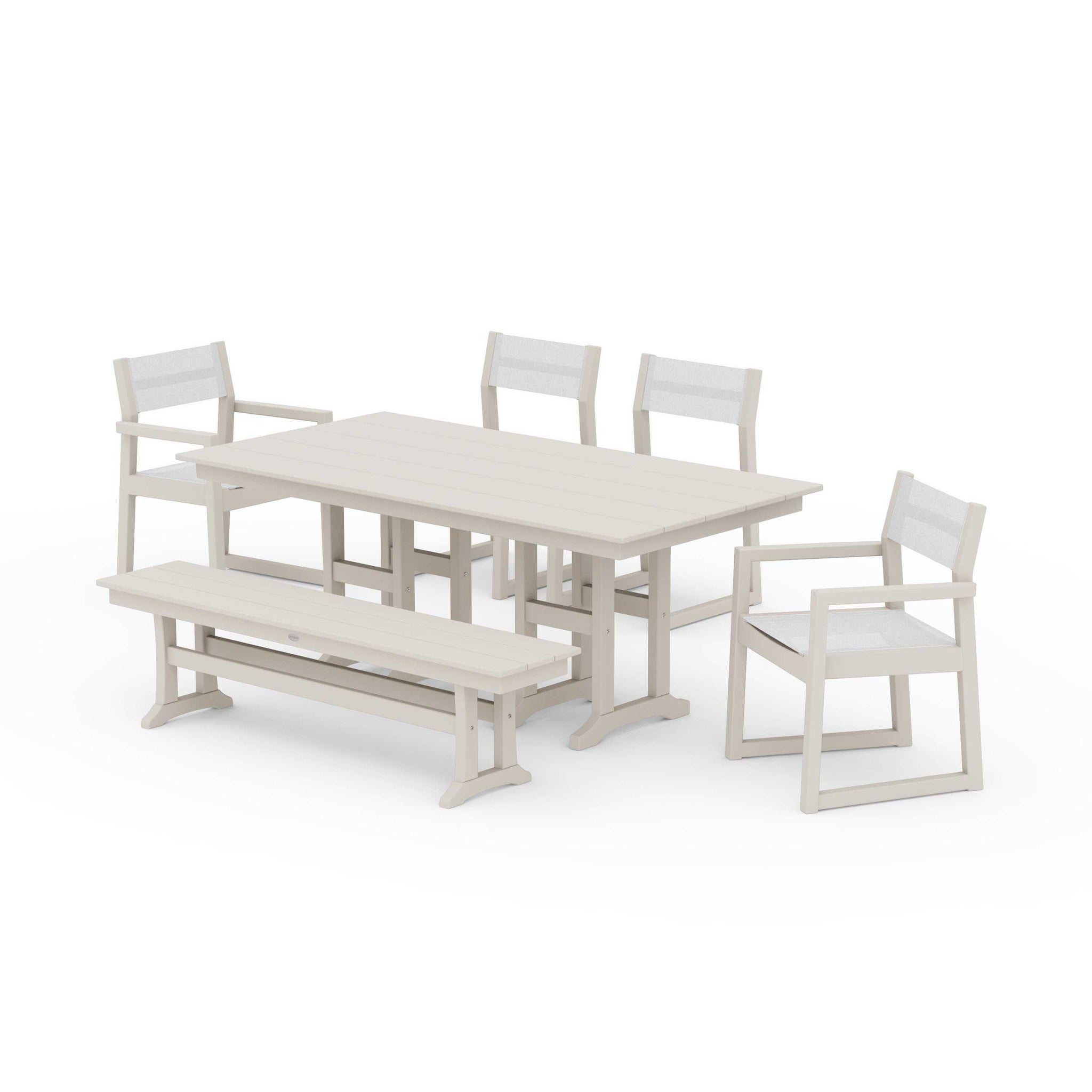 EDGE Sling 6-Piece Farmhouse Dining Set
