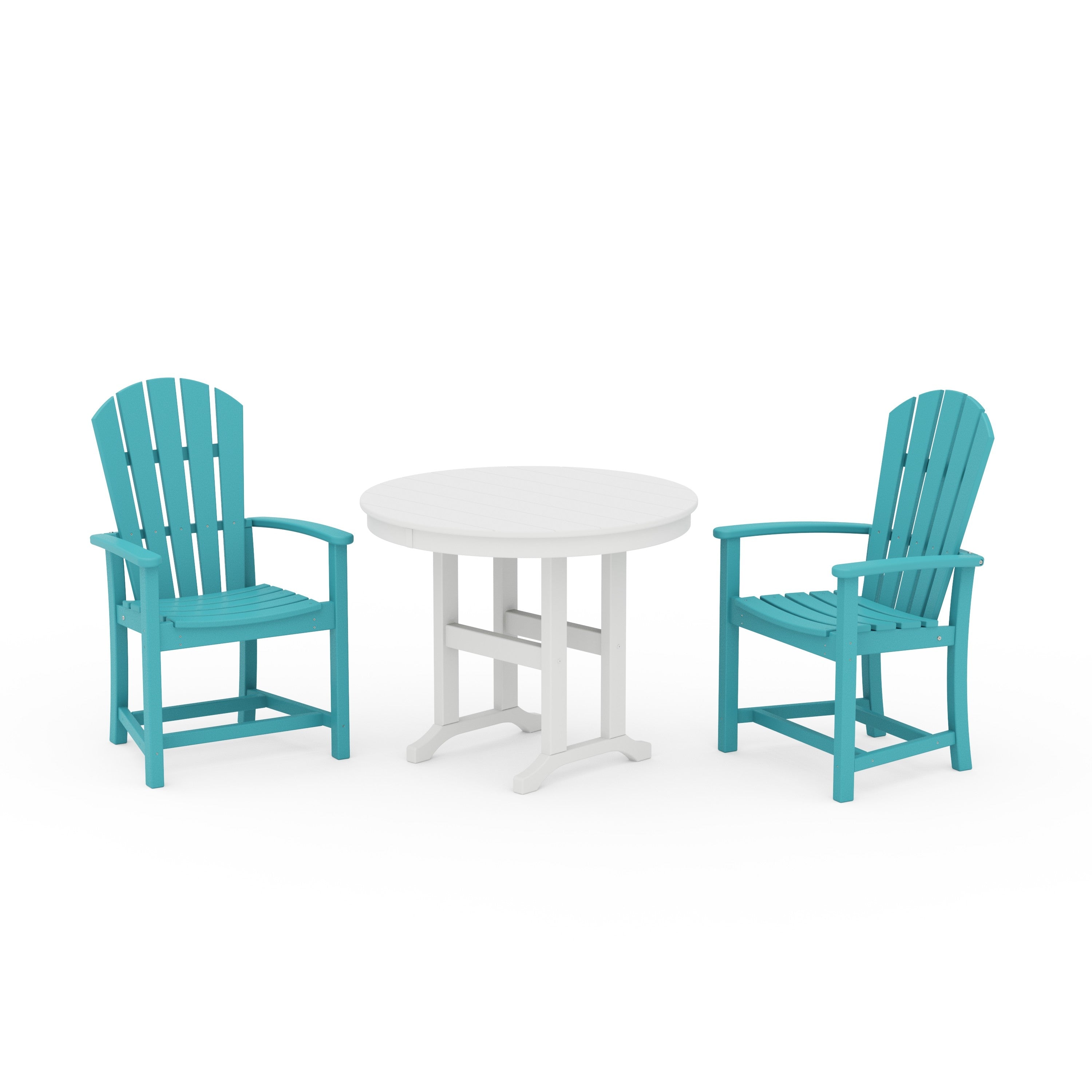Palm Coast 3-Piece Round Farmhouse Dining Set