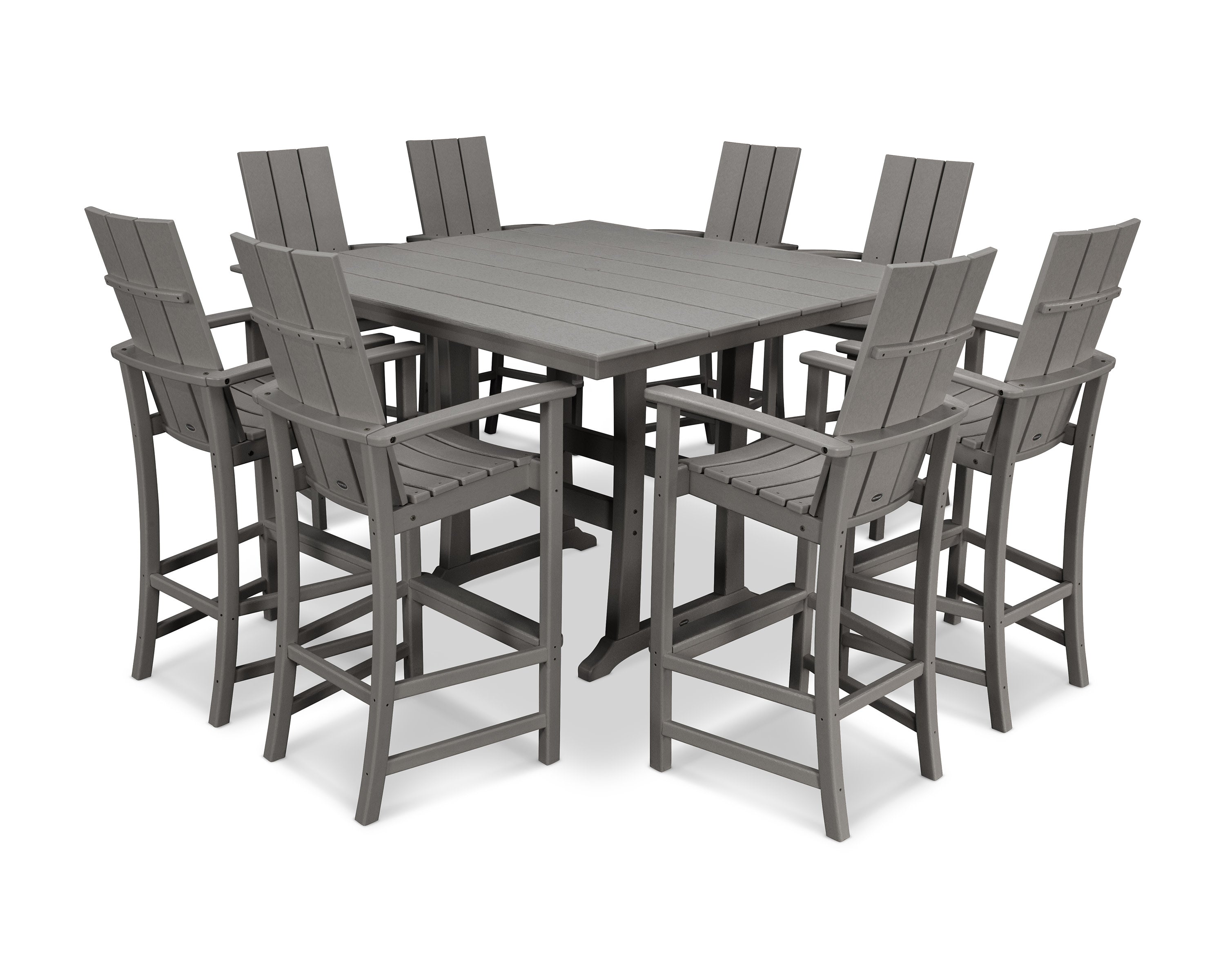 Modern Adirondack 9-Piece Farmhouse Trestle Bar Set