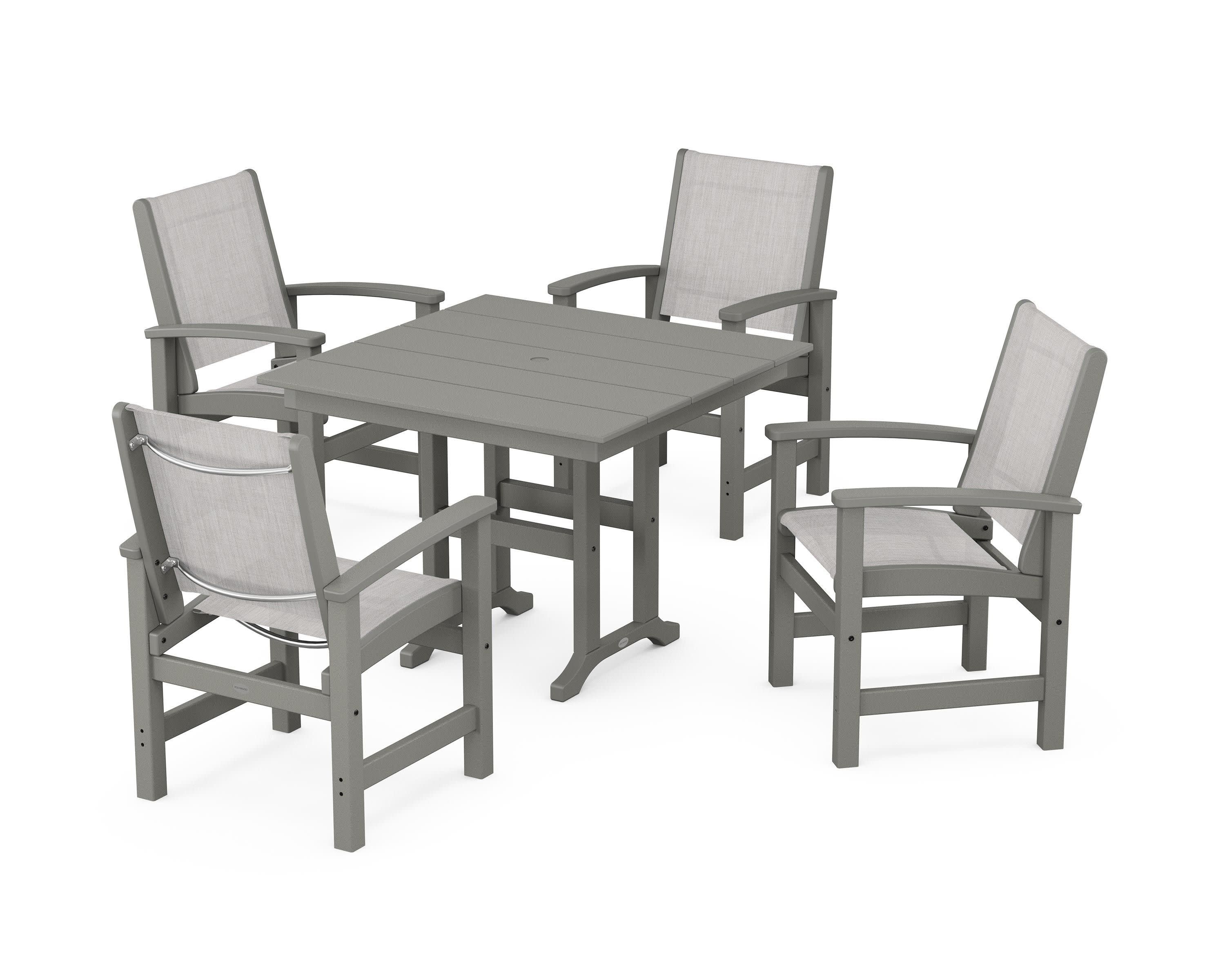 Coastal 5-Piece Farmhouse Dining Set