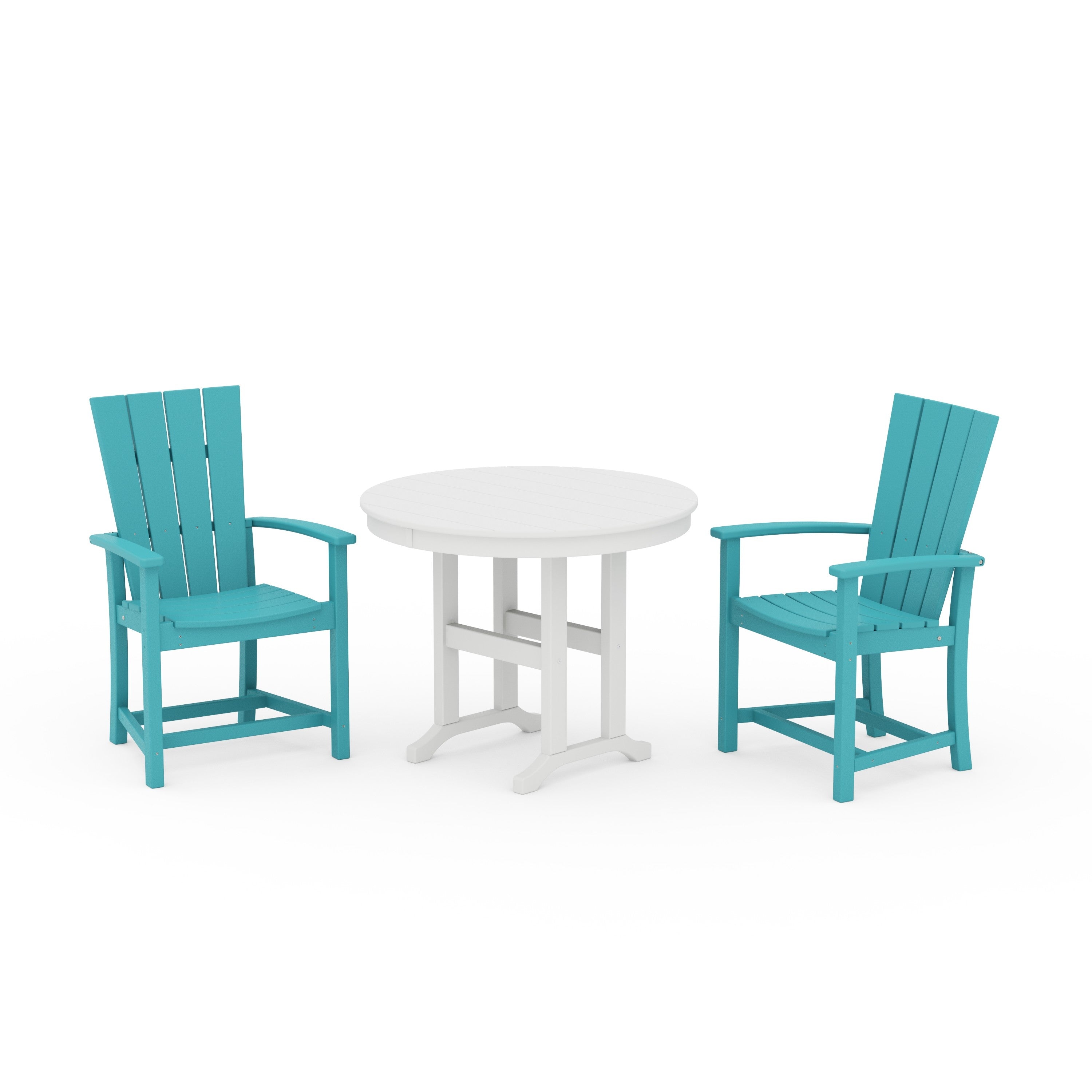 Quattro 3-Piece Round Farmhouse Dining Set
